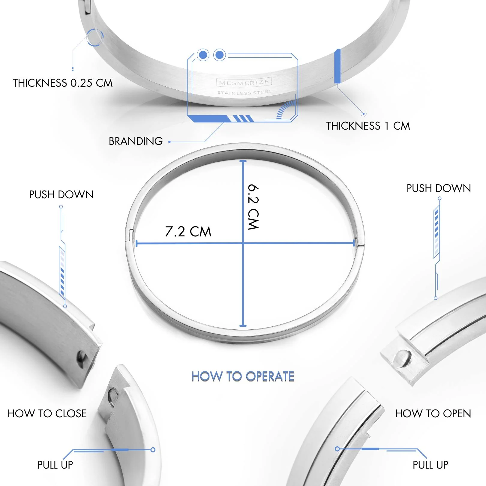Balance 7 Chakra Oval Kada Bracelet - Image 17