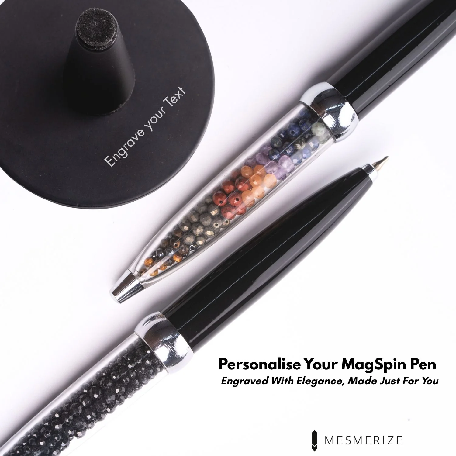 9 Chakra MagSpin Rotating Desk Pen with DryFlow Ink - Image 7