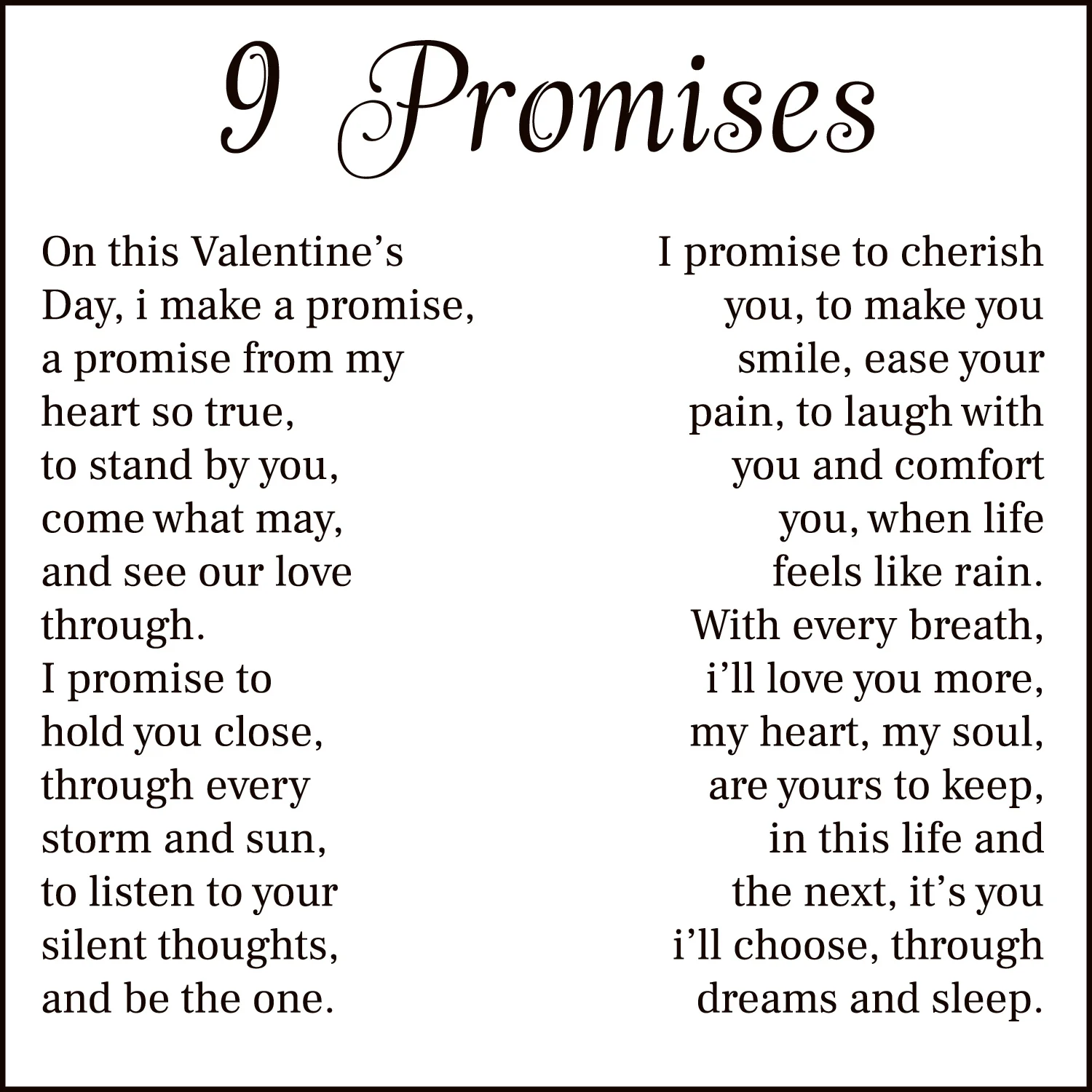 9 Promises Card With Necklace For Women - Image 30