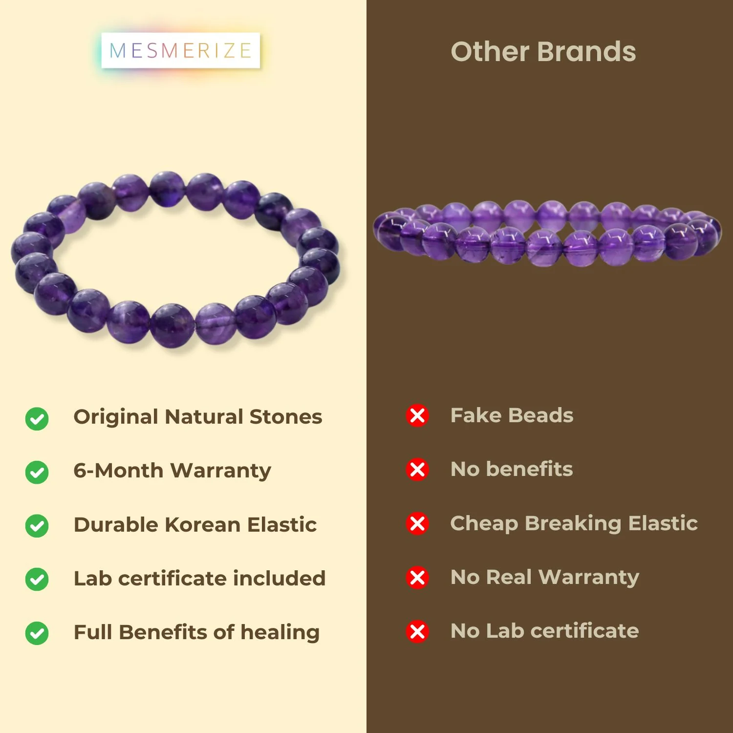 Wellness Amethyst Natural Stone Bracelet - Image 16