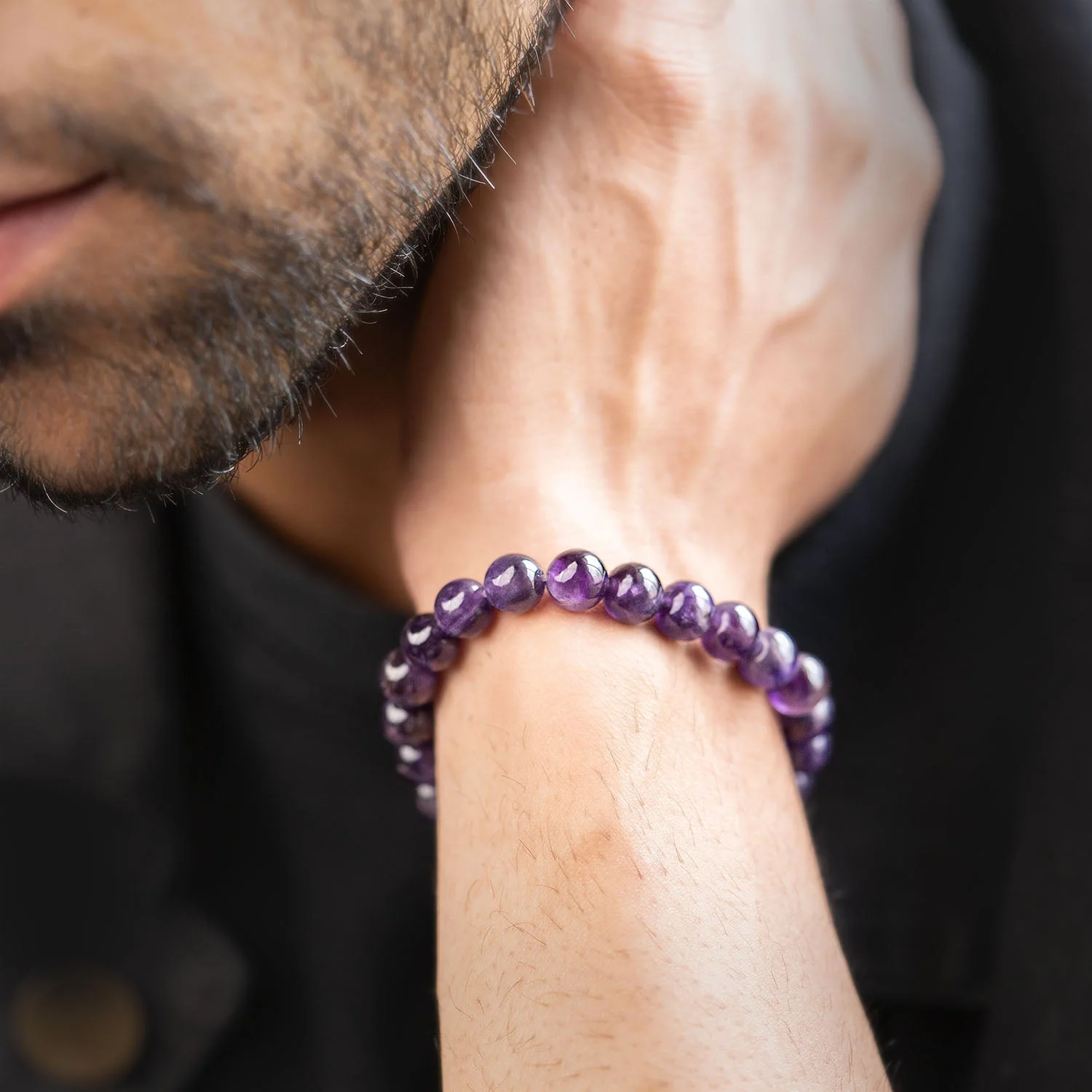 Wellness Amethyst Natural Stone Bracelet - Image 4