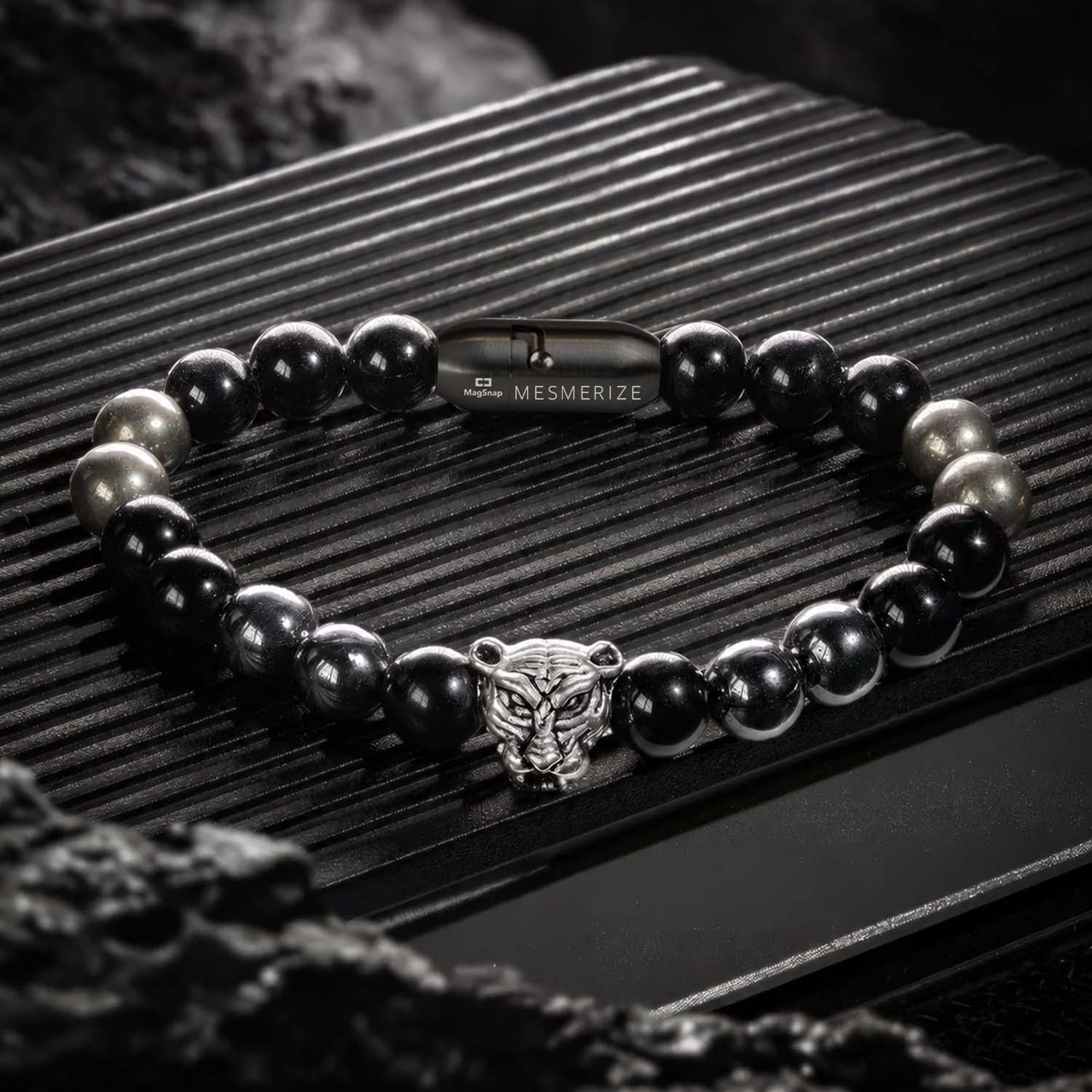 Focus Black Panther 2.0 Natural Stone Bracelet with MagSnap 4