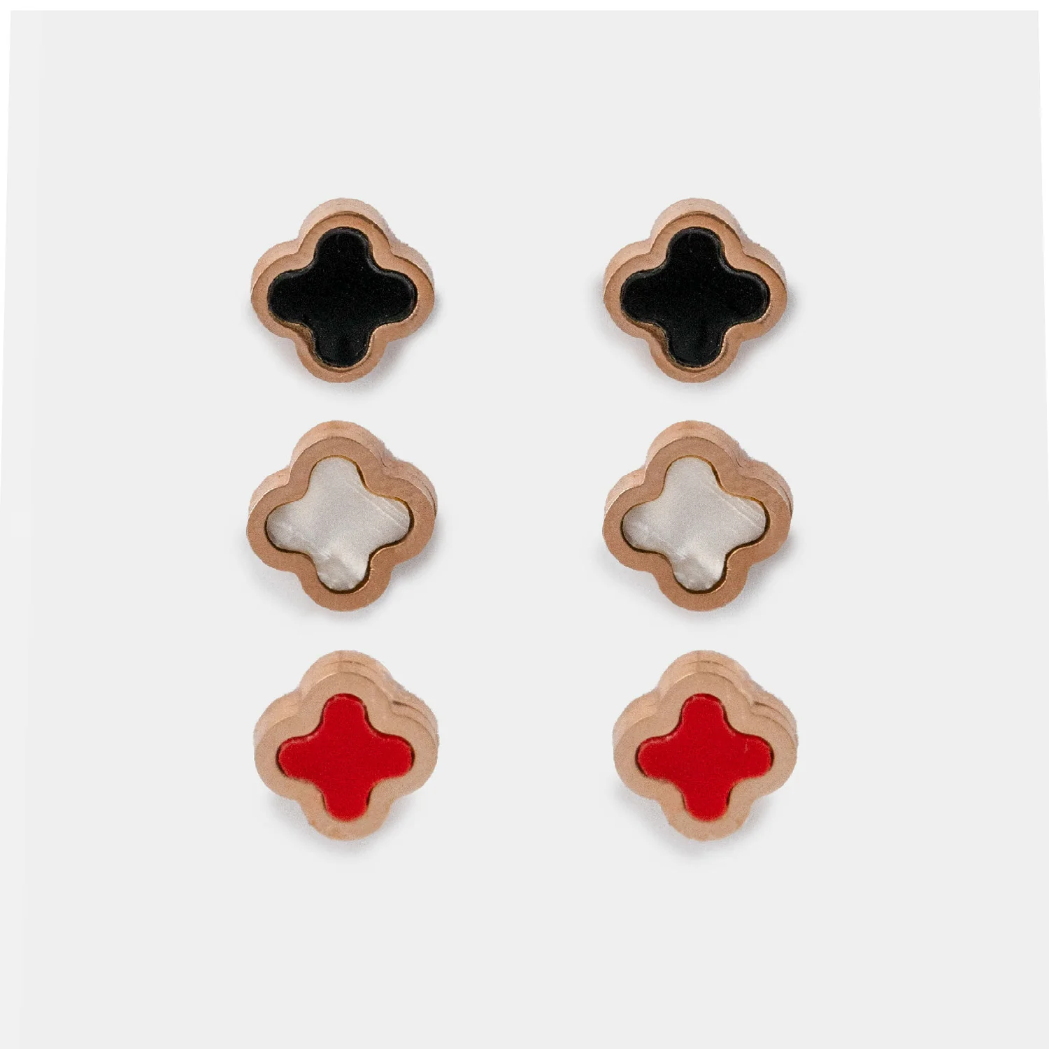 Clover Earring Stud Set (Pack of 3)