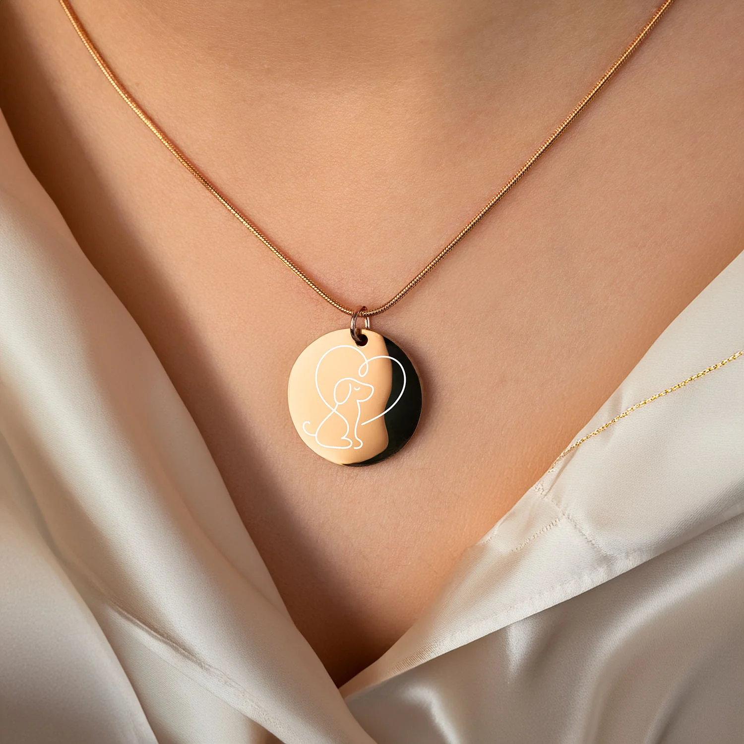 Cute Dog Circle Necklace - Image 10