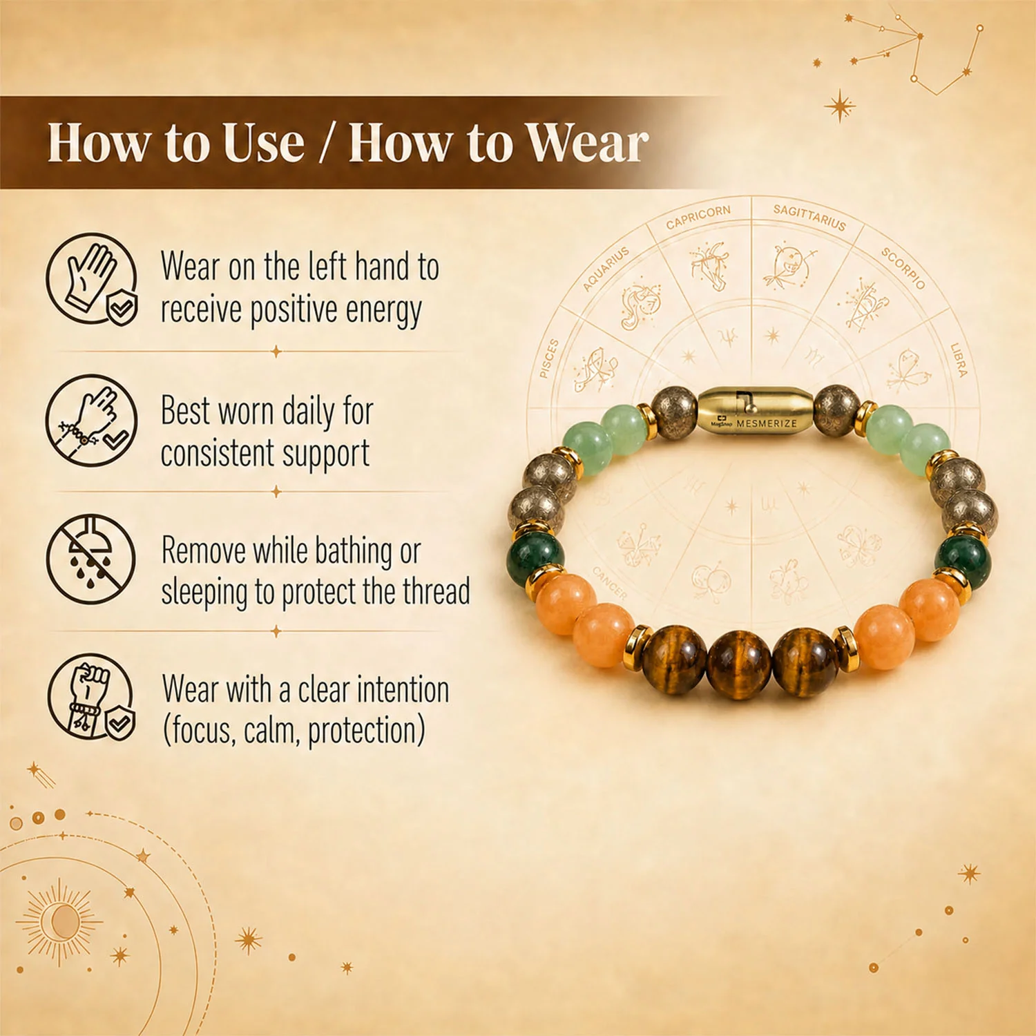 Dhanyog Wealth Attraction Natural Stone Bracelet - Image 15