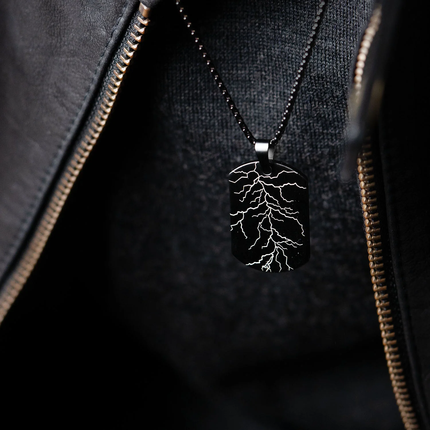 Electro Pulse Dog Tag Necklace - Image 2