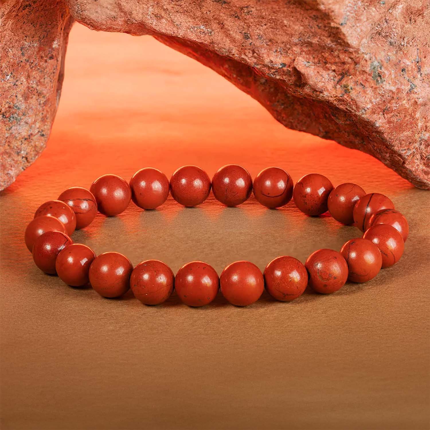 Inner Strength Red Jasper Natural Stone Bracelet - Image 11