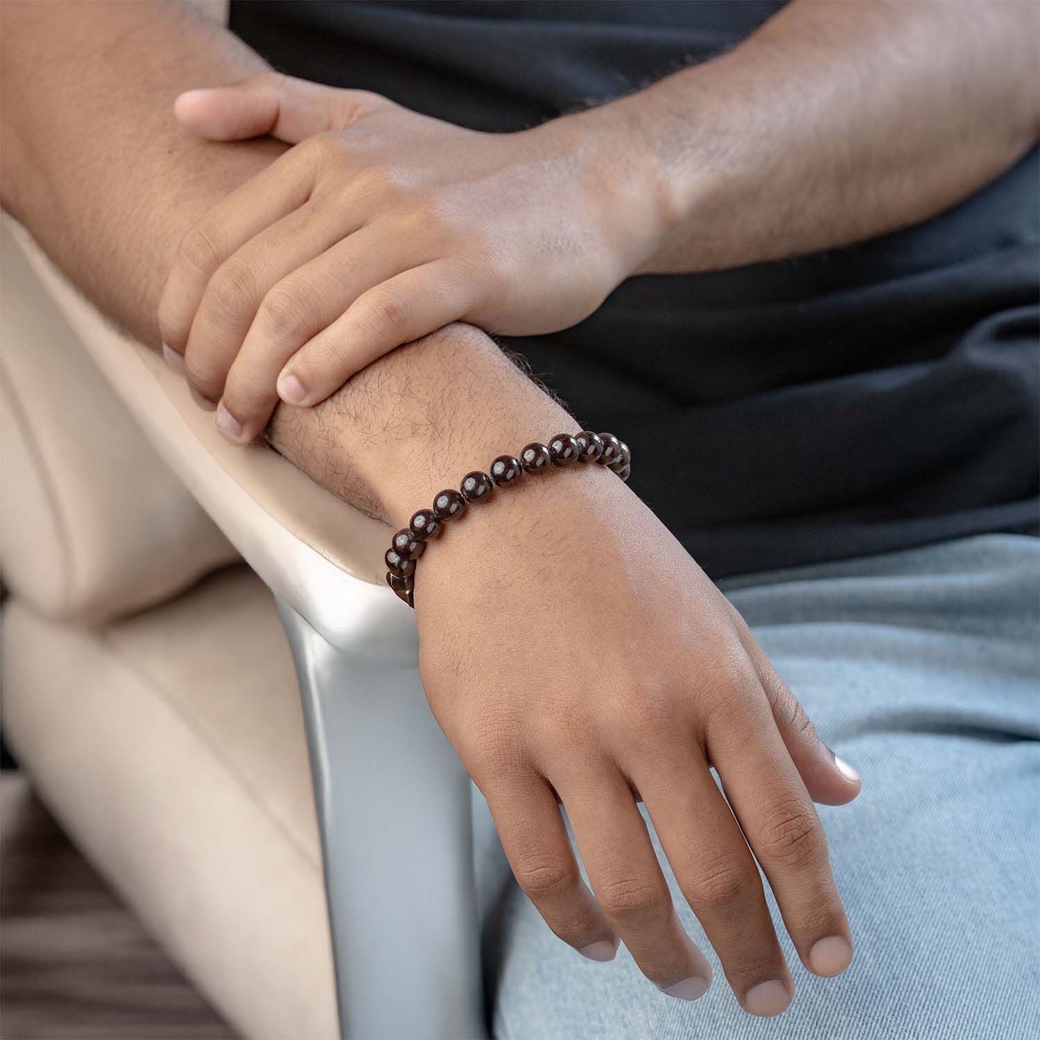 Energizing Garnet Natural Stone Bracelet - Image 4