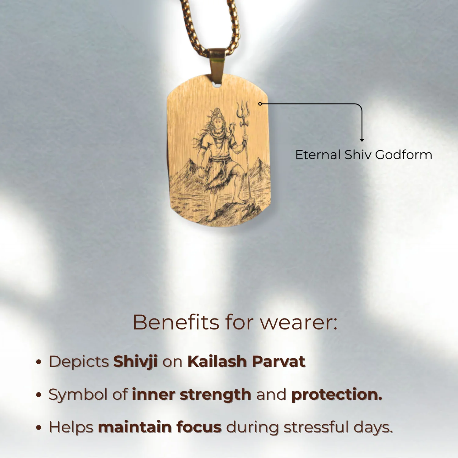 Eternal Shiv Godform Tag Necklace - Image 2