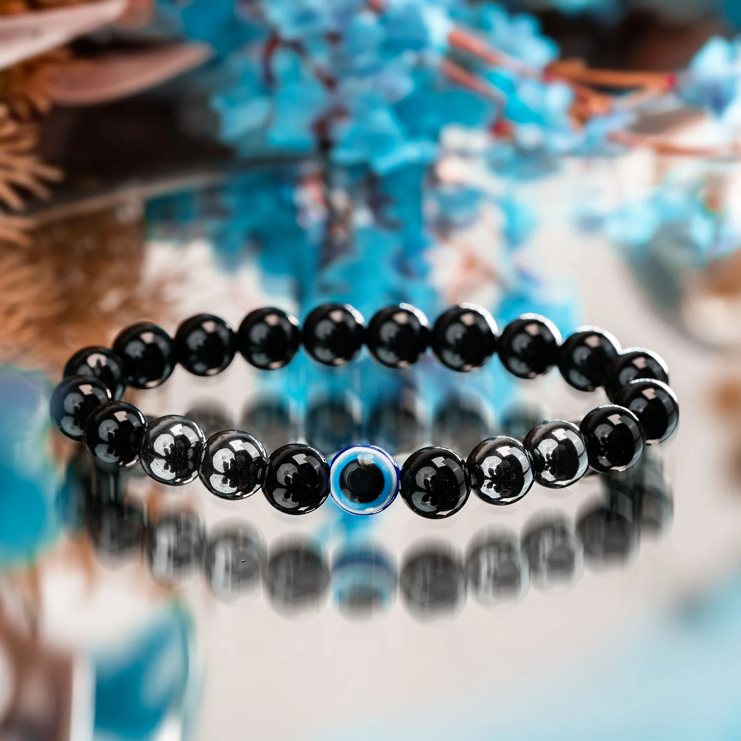 Protective Evil Eye Hematite Natural Stone Bracelet - Image 11