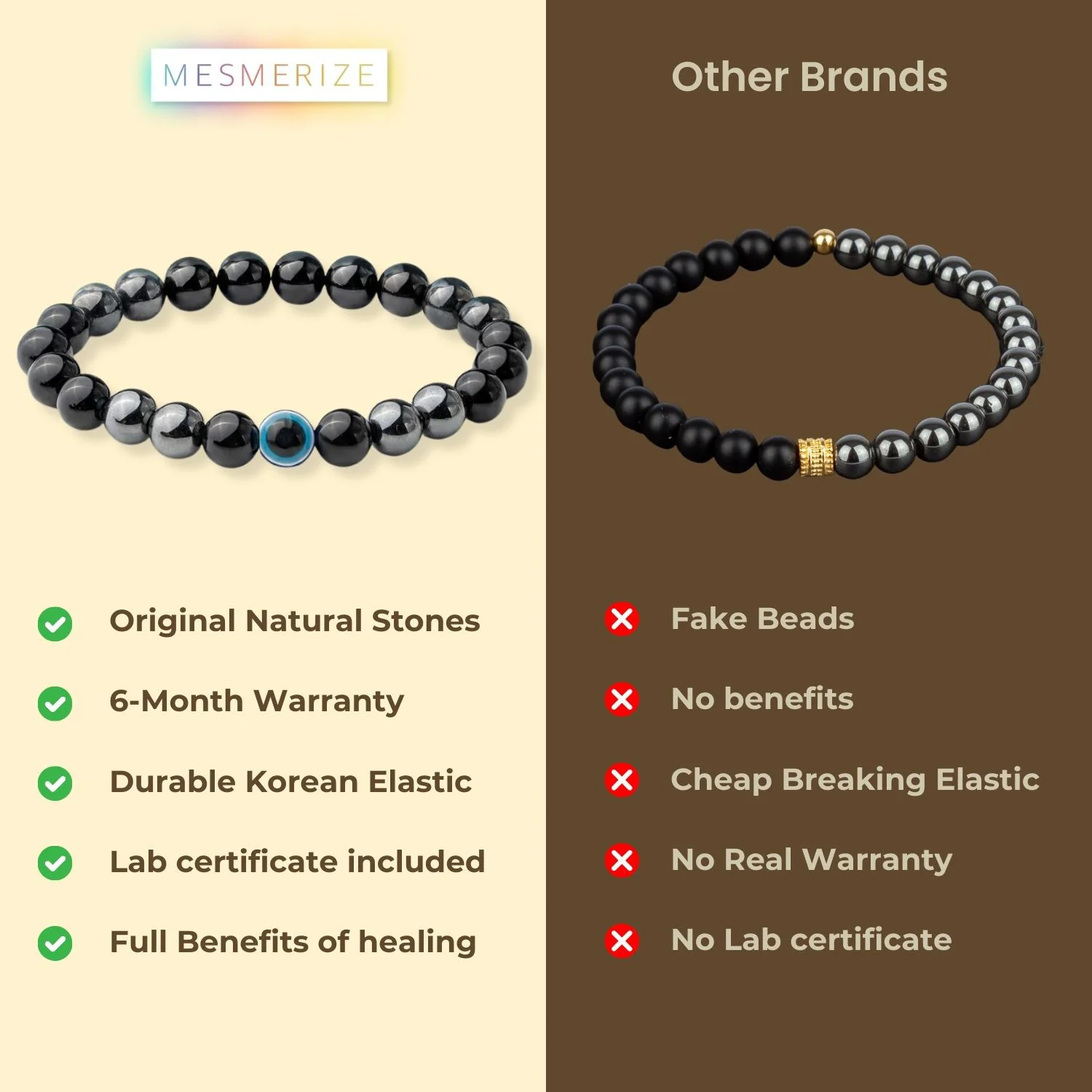 Protective Evil Eye Hematite Natural Stone Bracelet - Image 16