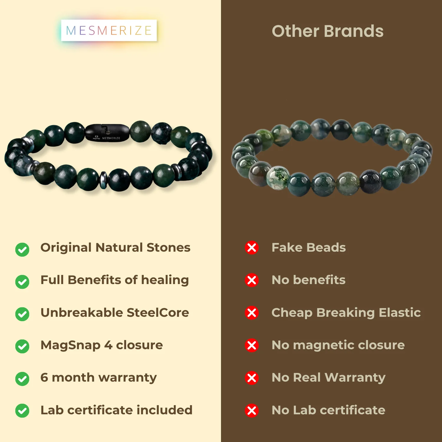 Soulful Moss Agate Natural Stone Bracelet - Image 7
