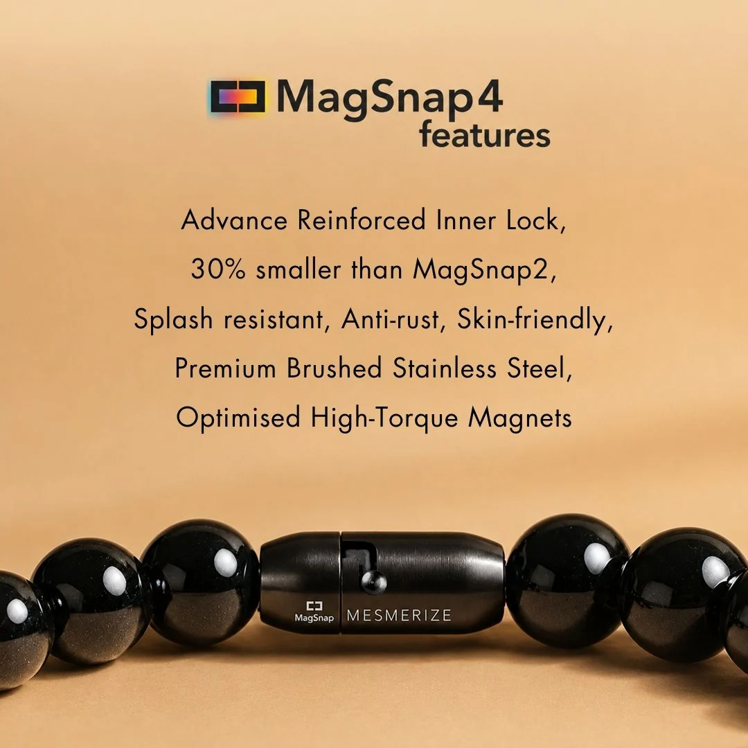 Harmonic African Turquoise & Black Obsidian Natural Stone Bracelet - Image 2