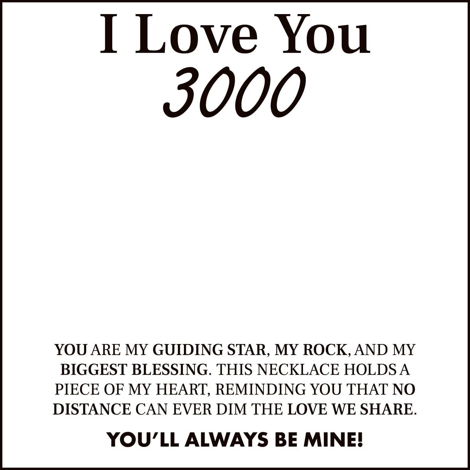 I Love You 3000 Card With Necklace For Women - Image 9