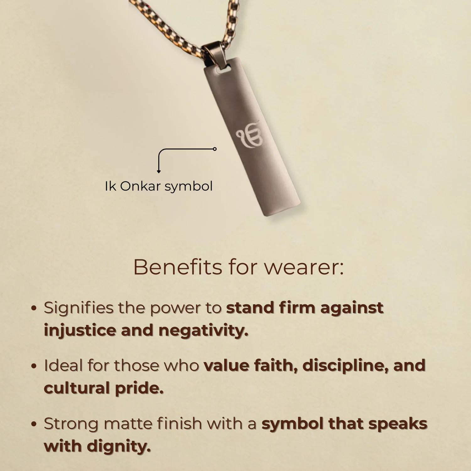 Ik Onkar Spiritual Mini Tag Necklace - Image 18