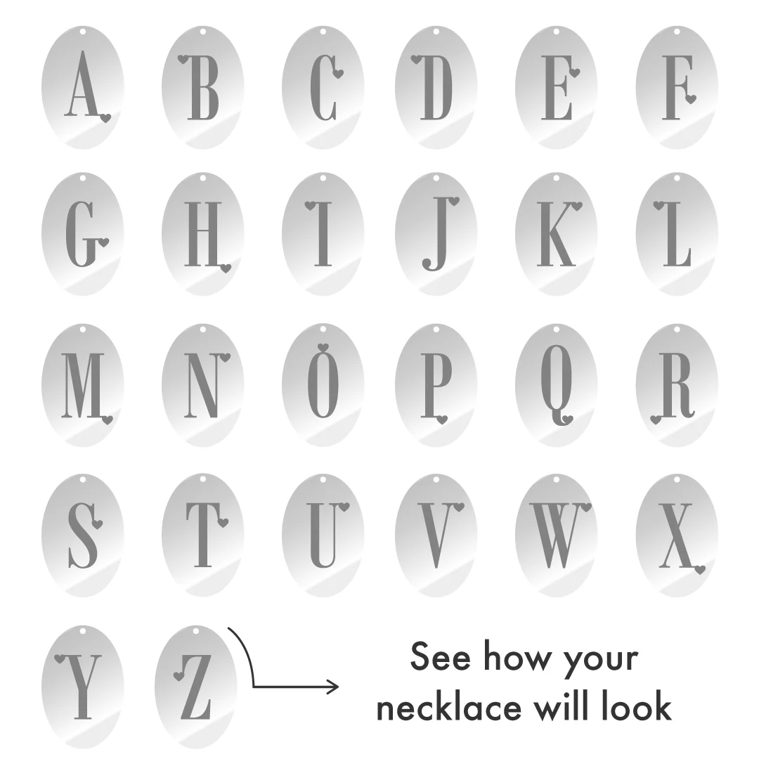 Initials Oval Necklace - Image 7