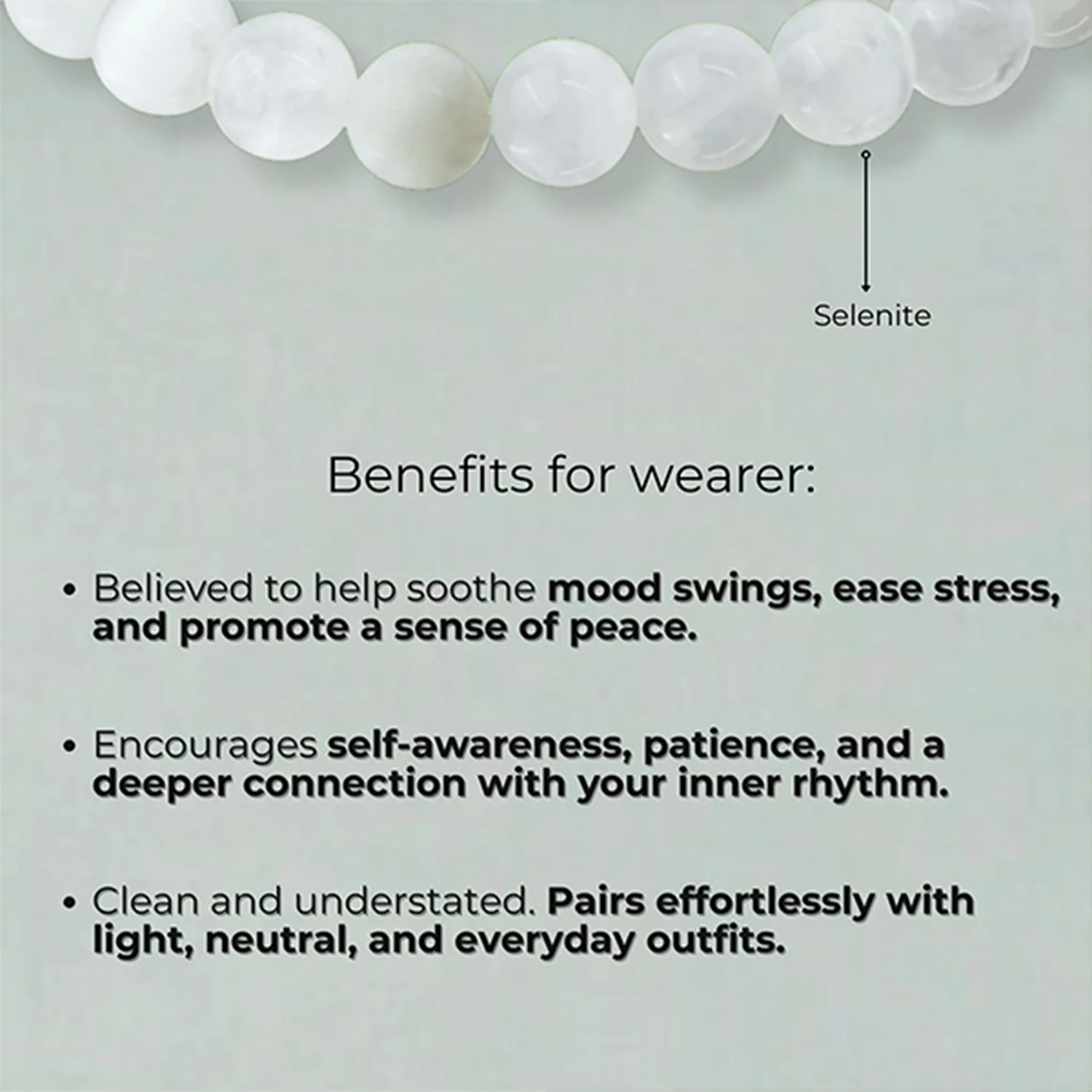 Inner Peace Selenite Natural Stone Bracelet - Image 13