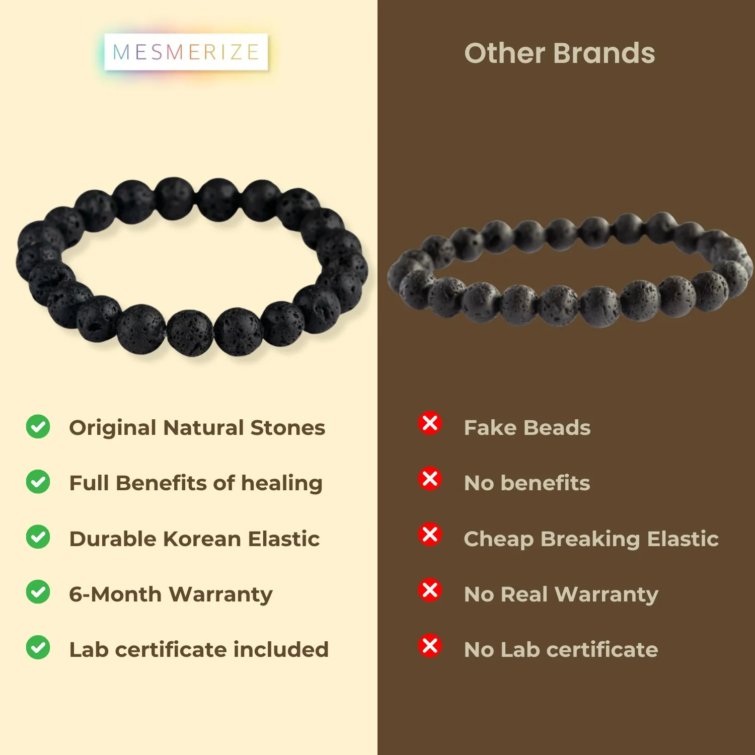 Lava Natural Stone Bracelet - Image 16