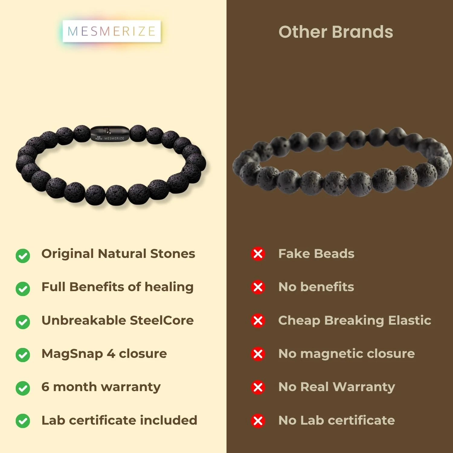 Lava Natural Stone Bracelet - Image 7
