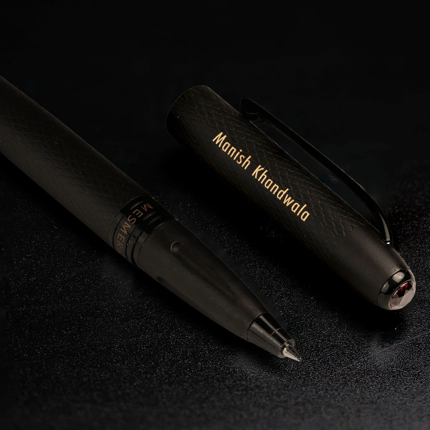 Matte Black Diary with Matte Black Garnet MagSnap Roller Ball Pen with Stylus - Image 7