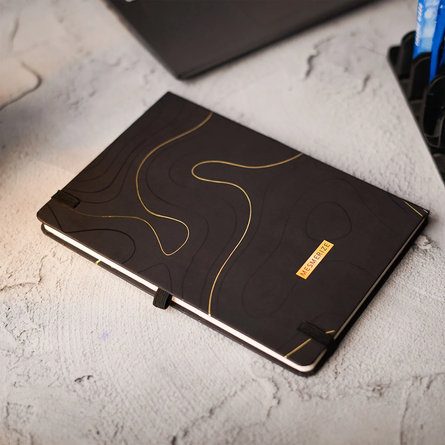 Matte Black Diary with Matte Black Garnet MagSnap Roller Ball Pen with Stylus - Image 9