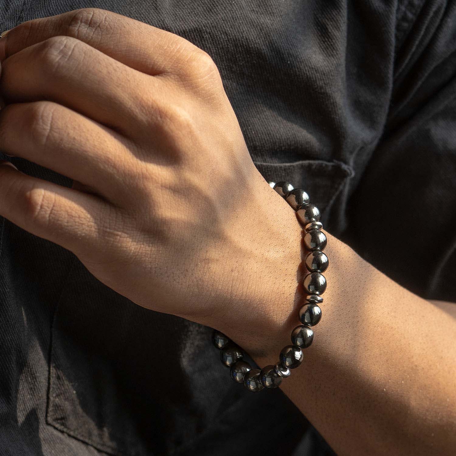 Mystic Grey Hematite Natural Stone Bracelet - Image 13