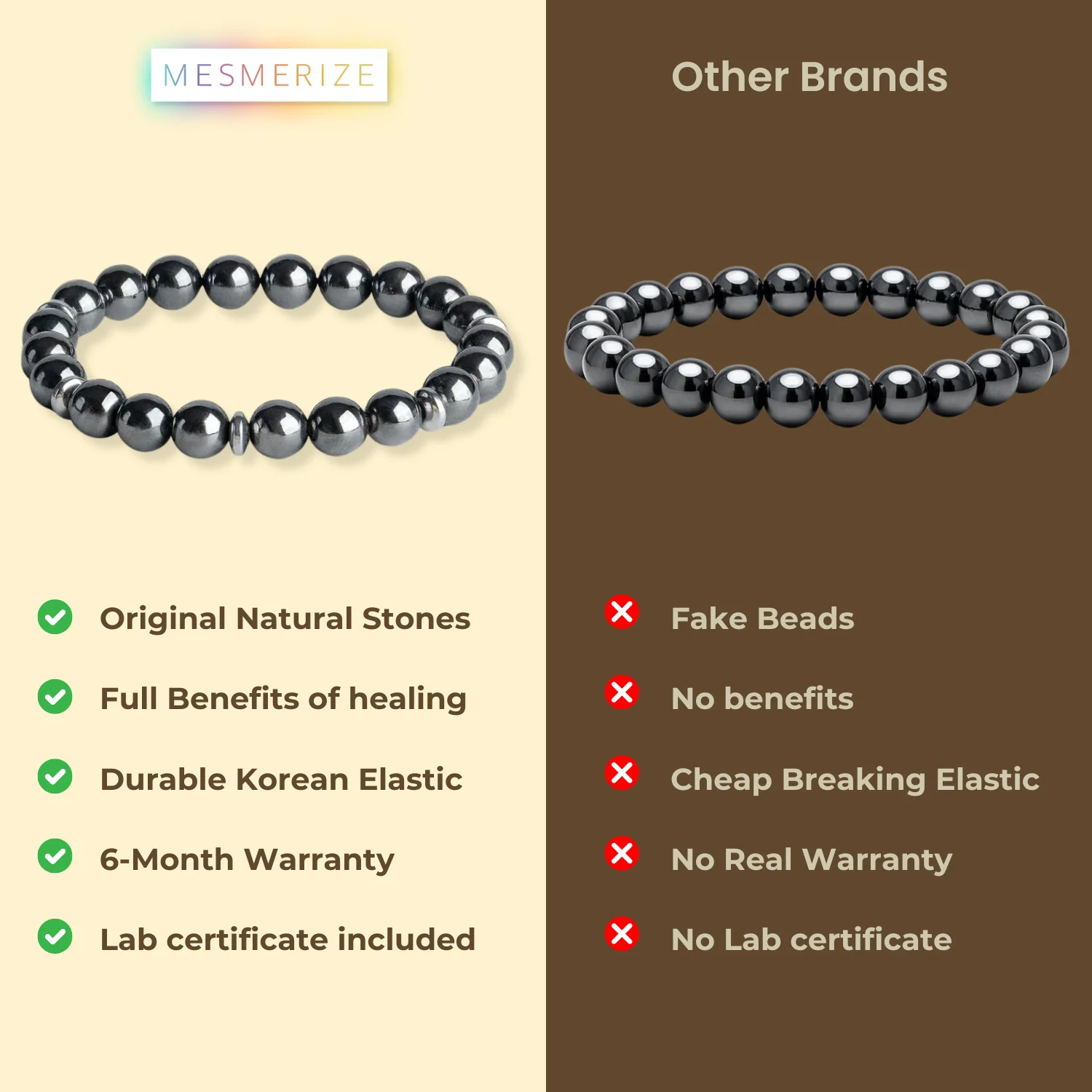 Mystic Grey Hematite Natural Stone Bracelet - Image 16