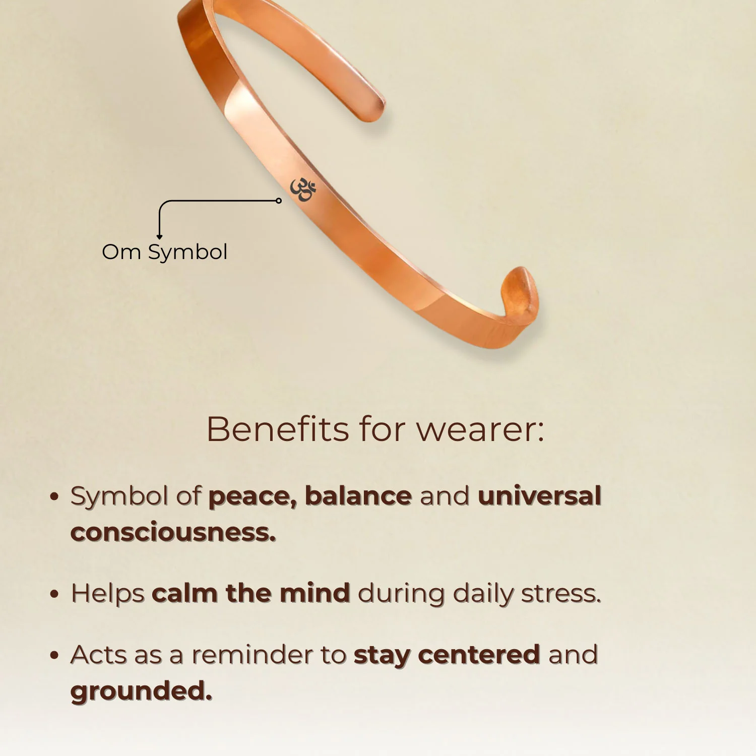 Om Gloss Cuff Adjustable Bracelet - Image 10