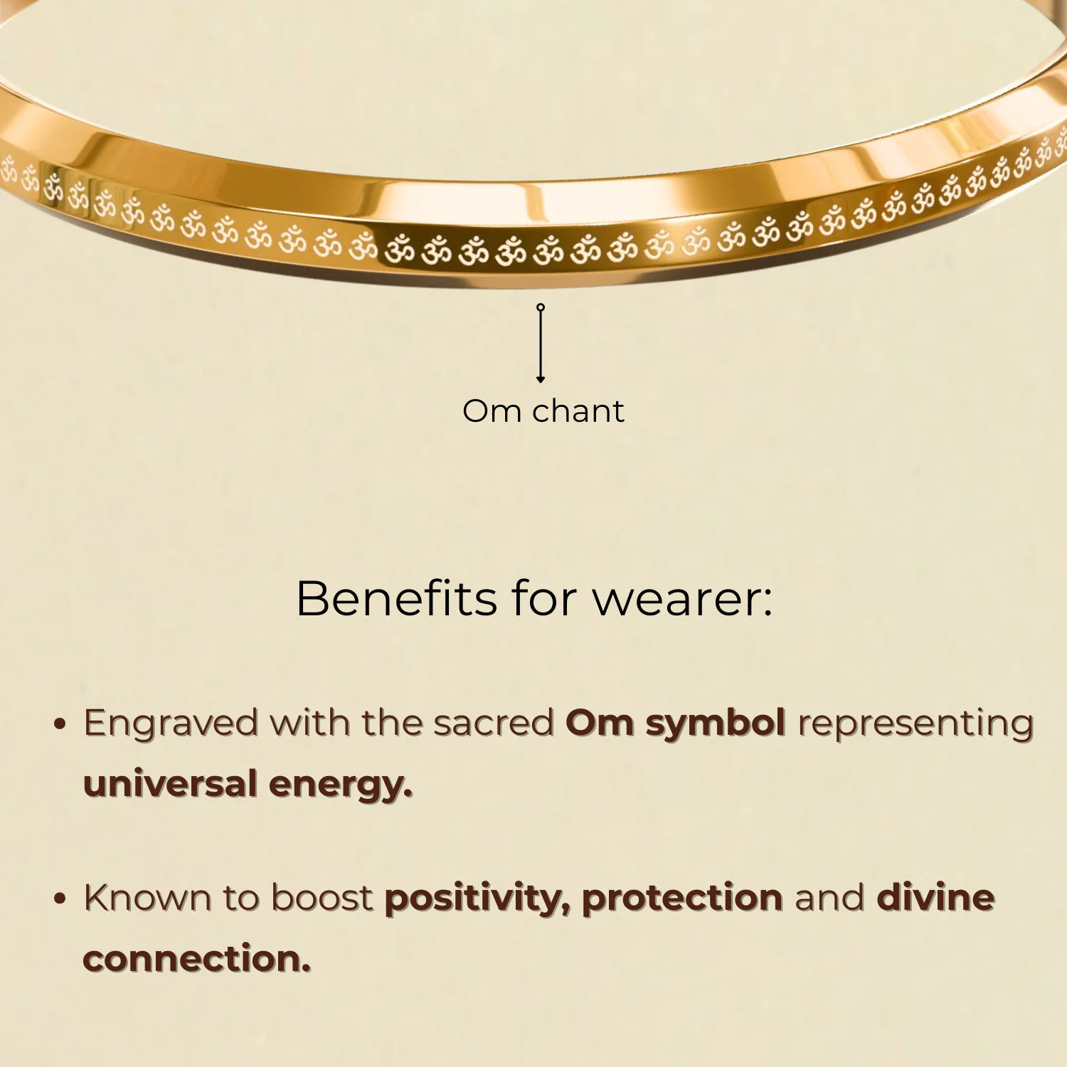 Om MicroCarved Round Kada - Image 10