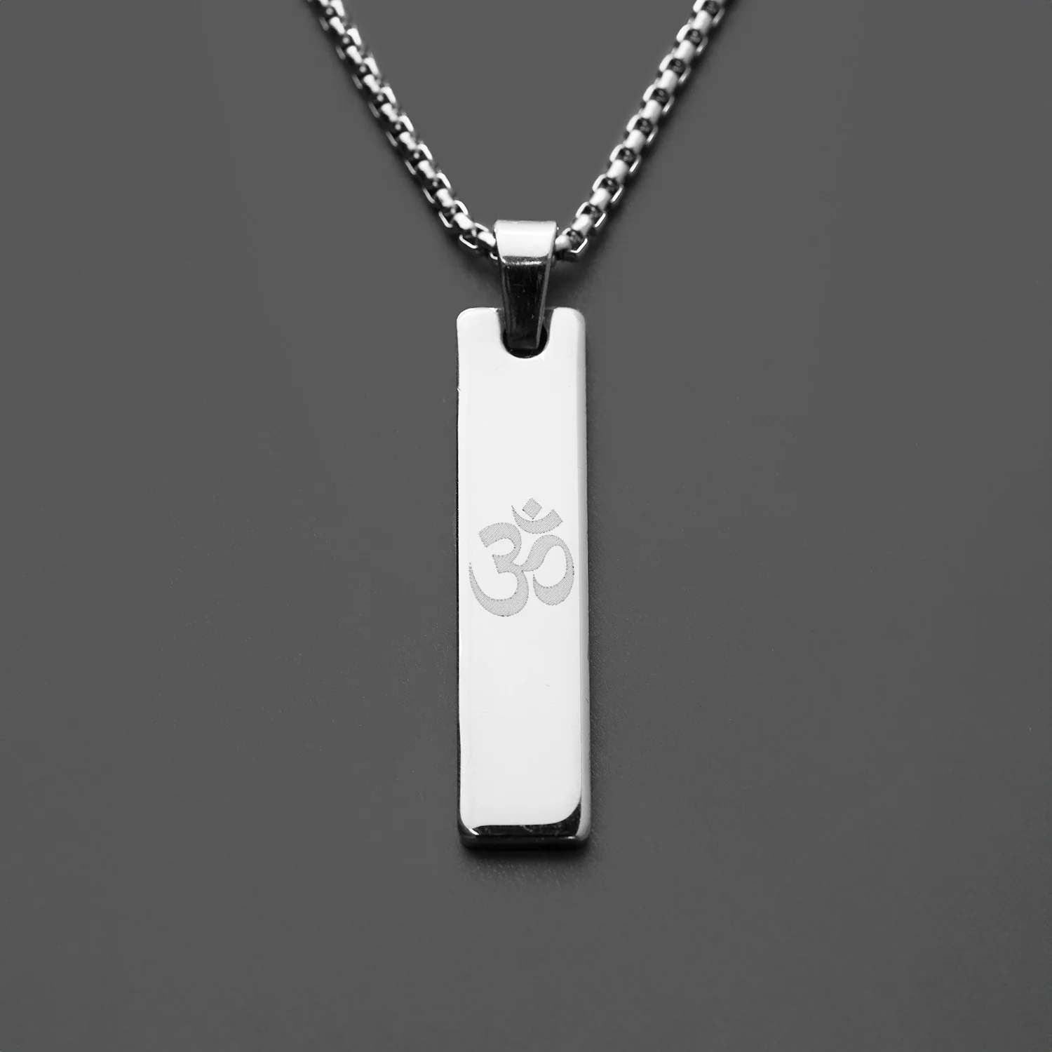 Om Mini Tag Necklace