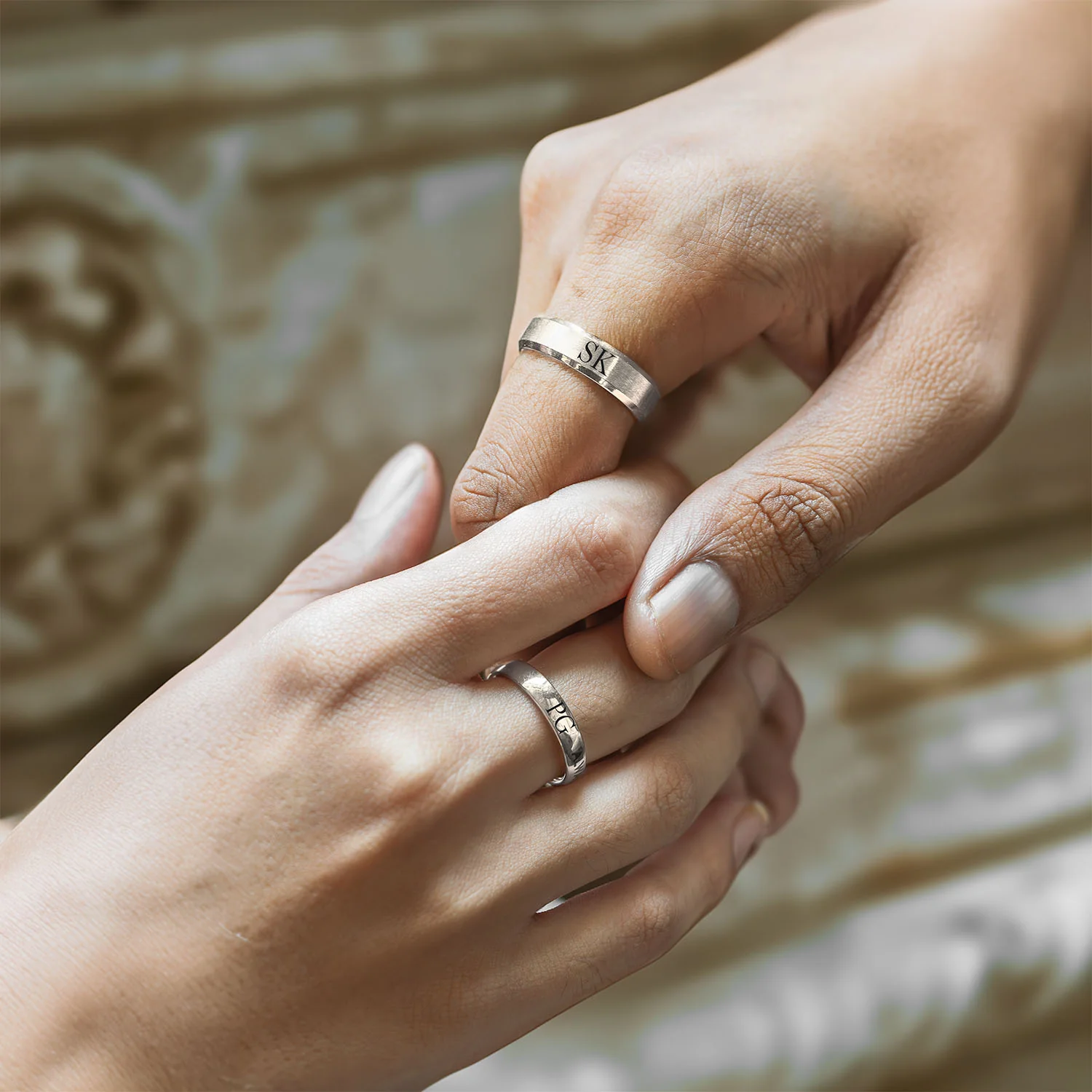Personalised Silver Couple Ring - Image 2