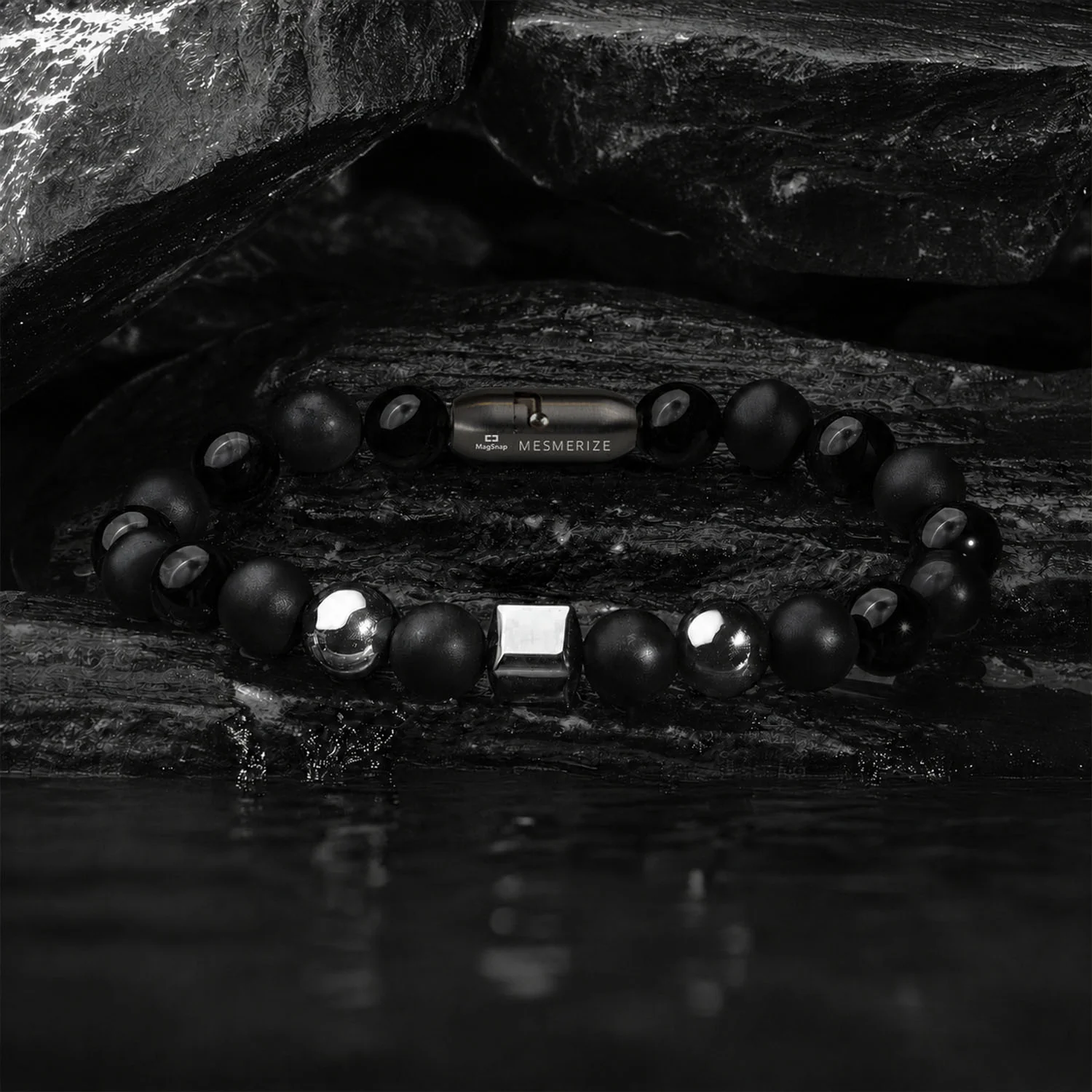 Personalised Stealth Gloss Black Bracelet With Magsnap 4 - Image 11