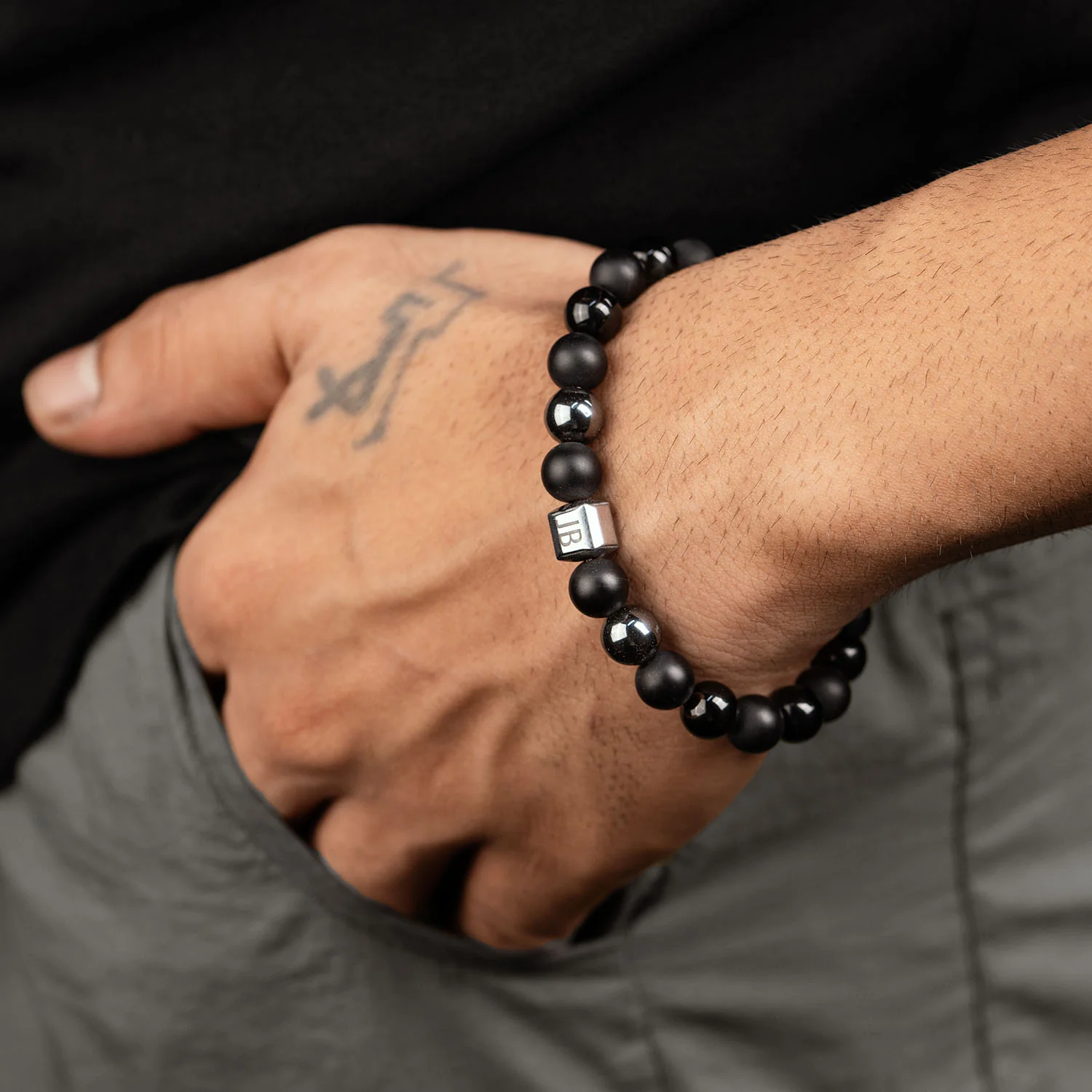 Personalised Stealth Gloss Black Bracelet With Magsnap 4 - Image 3