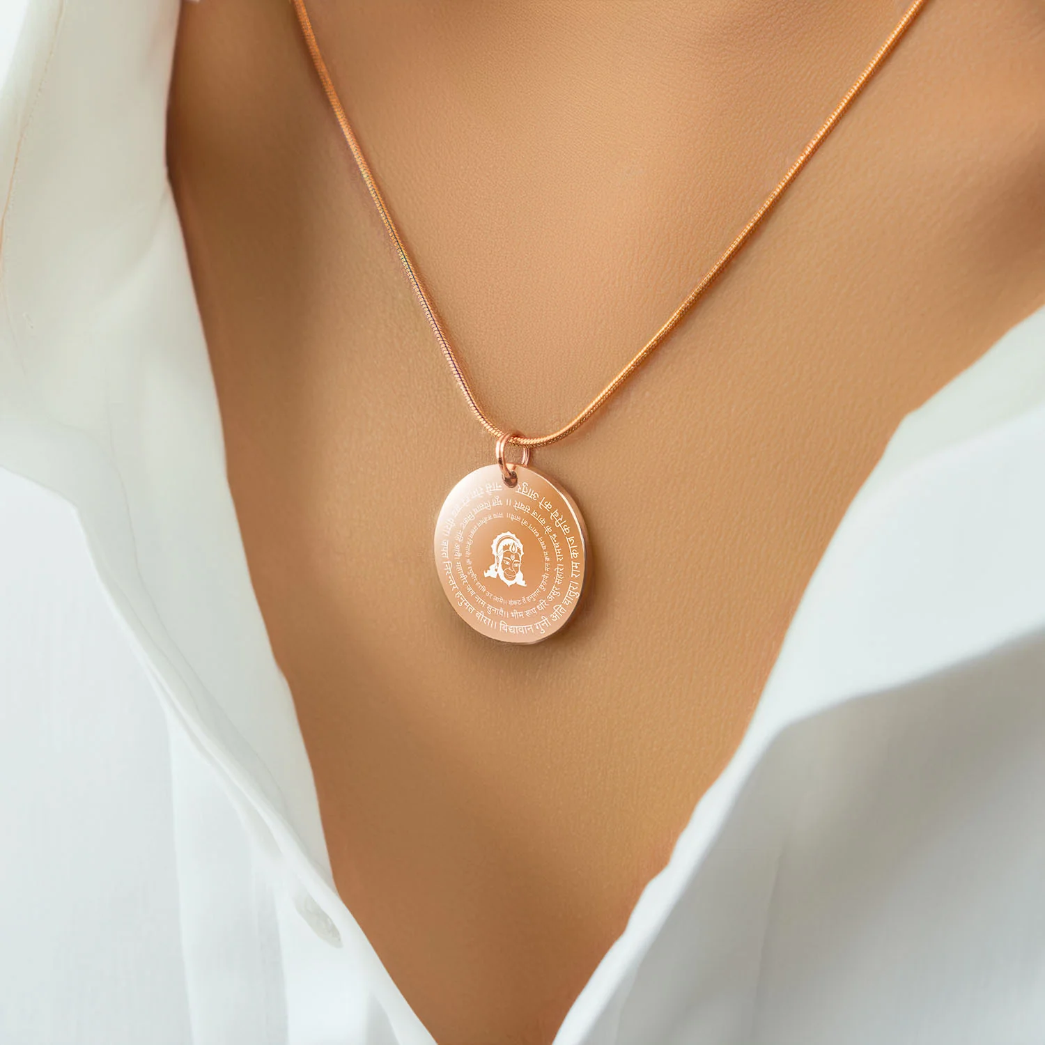Positivity Hanuman Chalisa 6 Verse Circle Necklace - Image 10