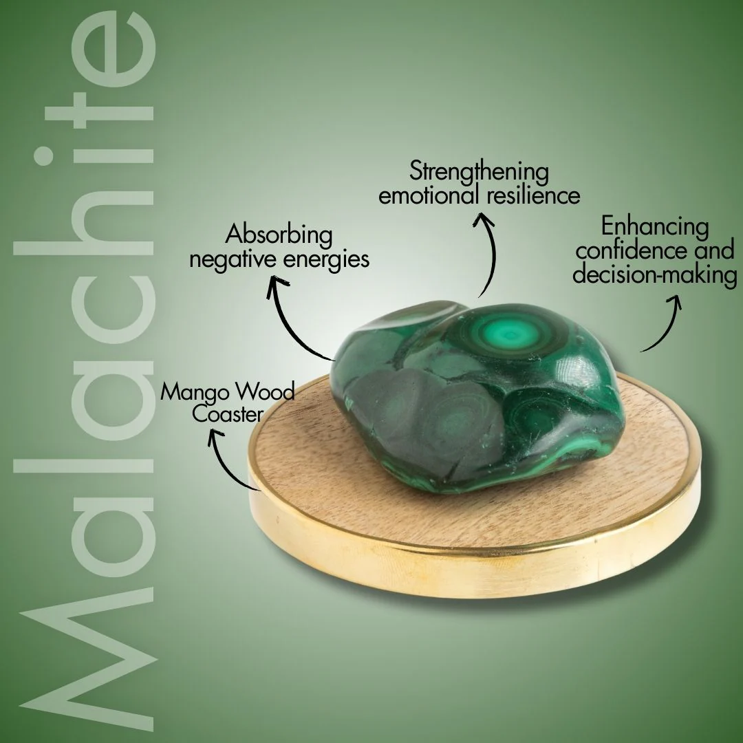 Prosperity Polished Malachite Raw Stone Home Decor Artefact - Image 2