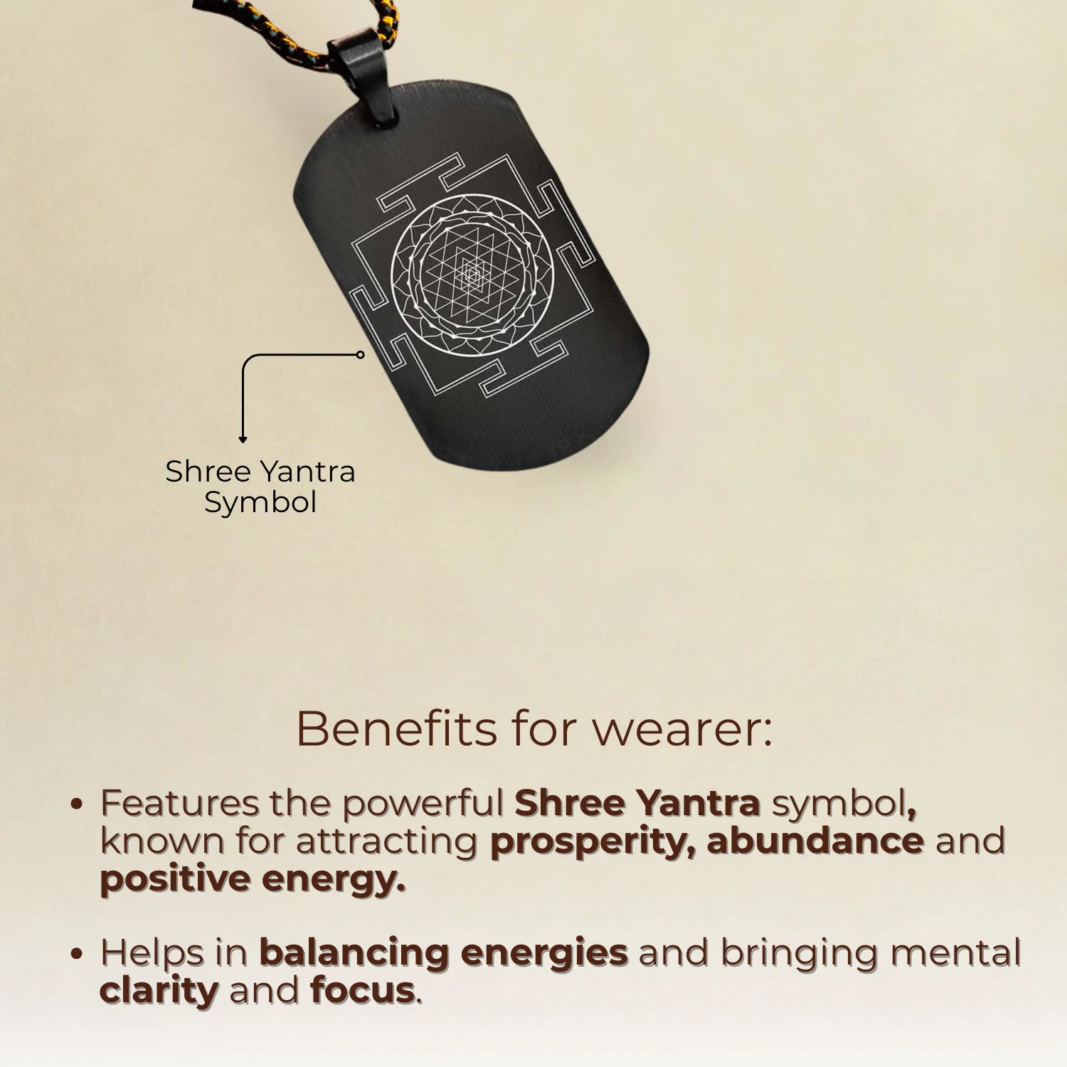 Prosperity Shree Yantra Tag Necklace - Image 18