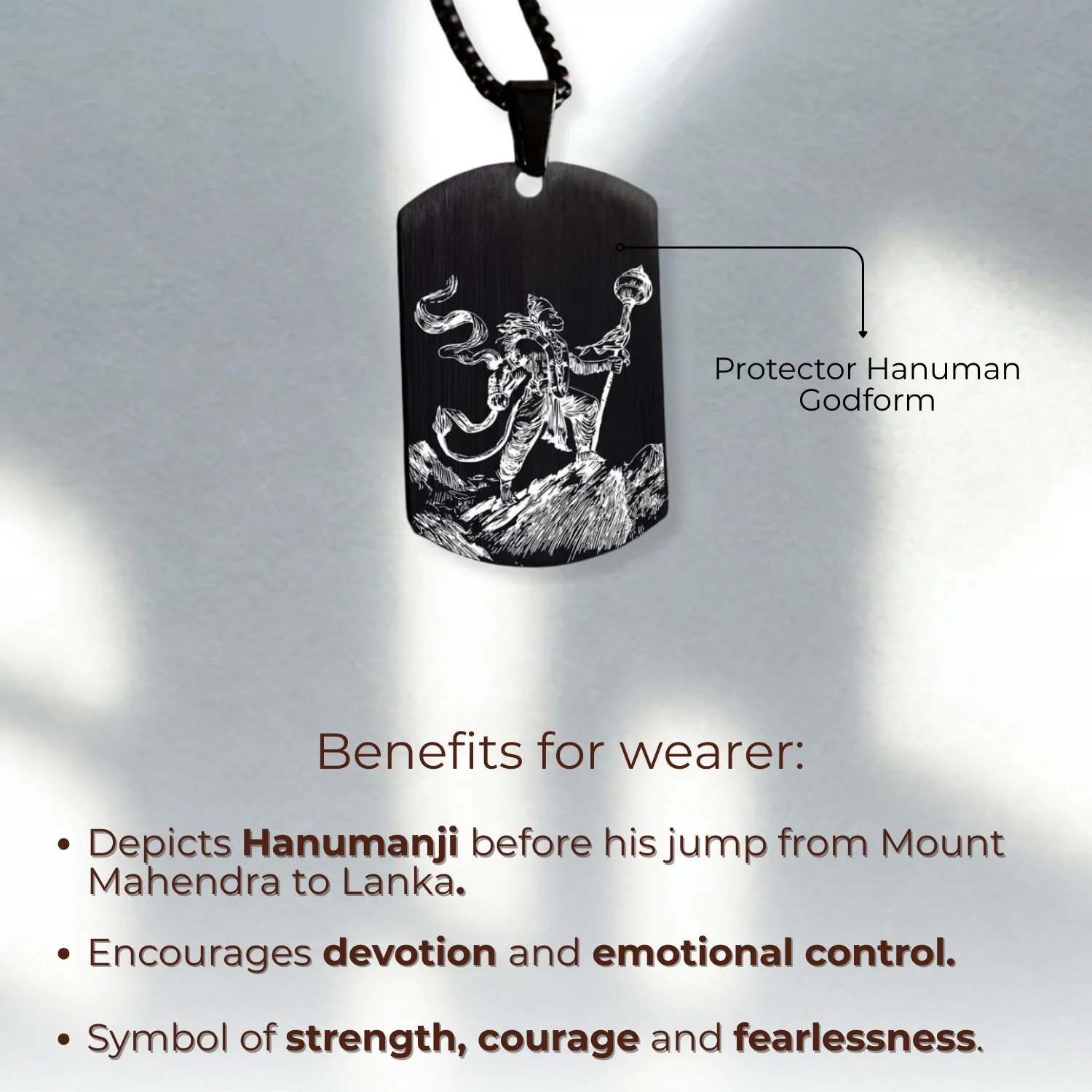 Protector Hanuman Godform Tag Necklace - Image 16