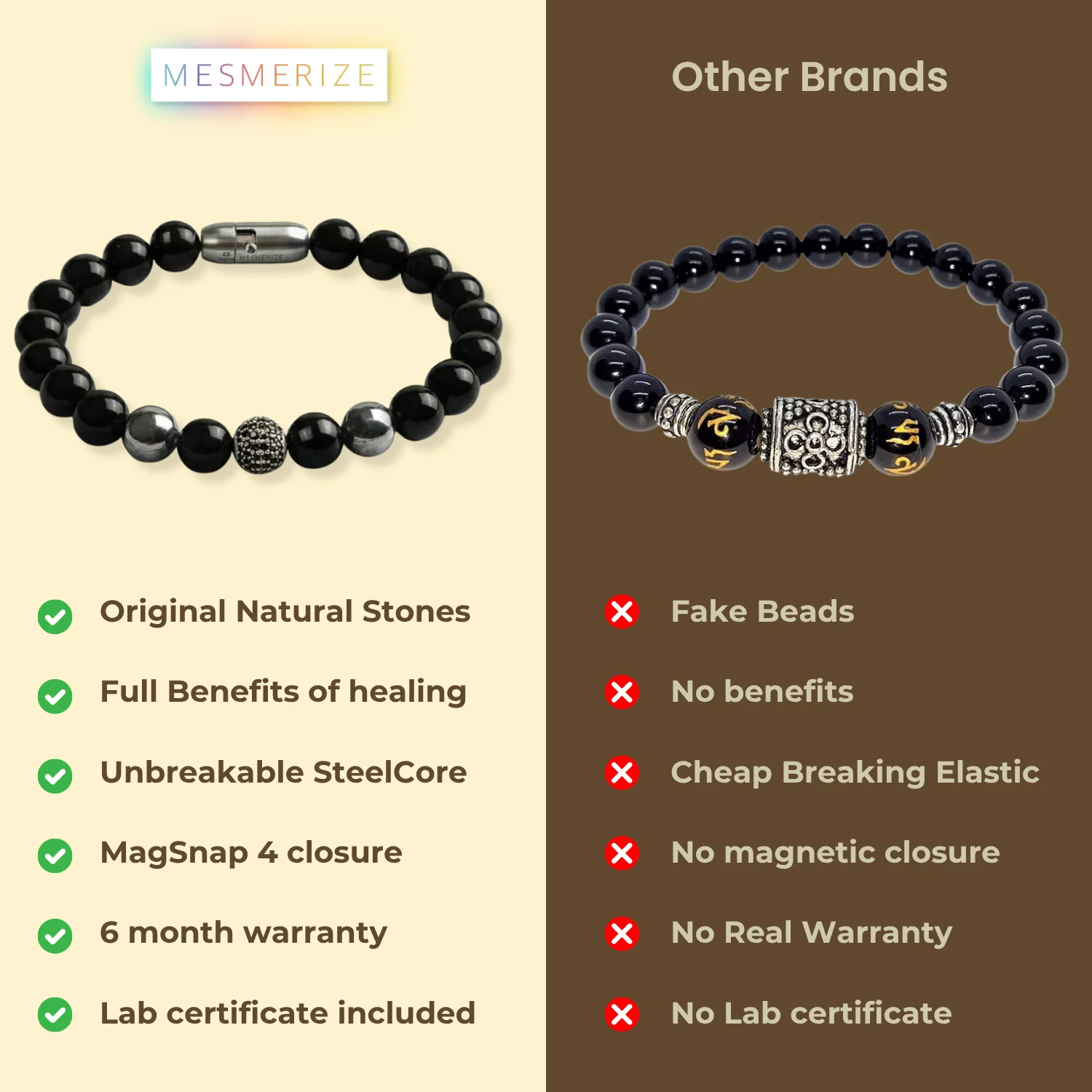 Pure 925 Silver Black Spinel Natural Stone Bracelet With MagSnap 4 - Image 6