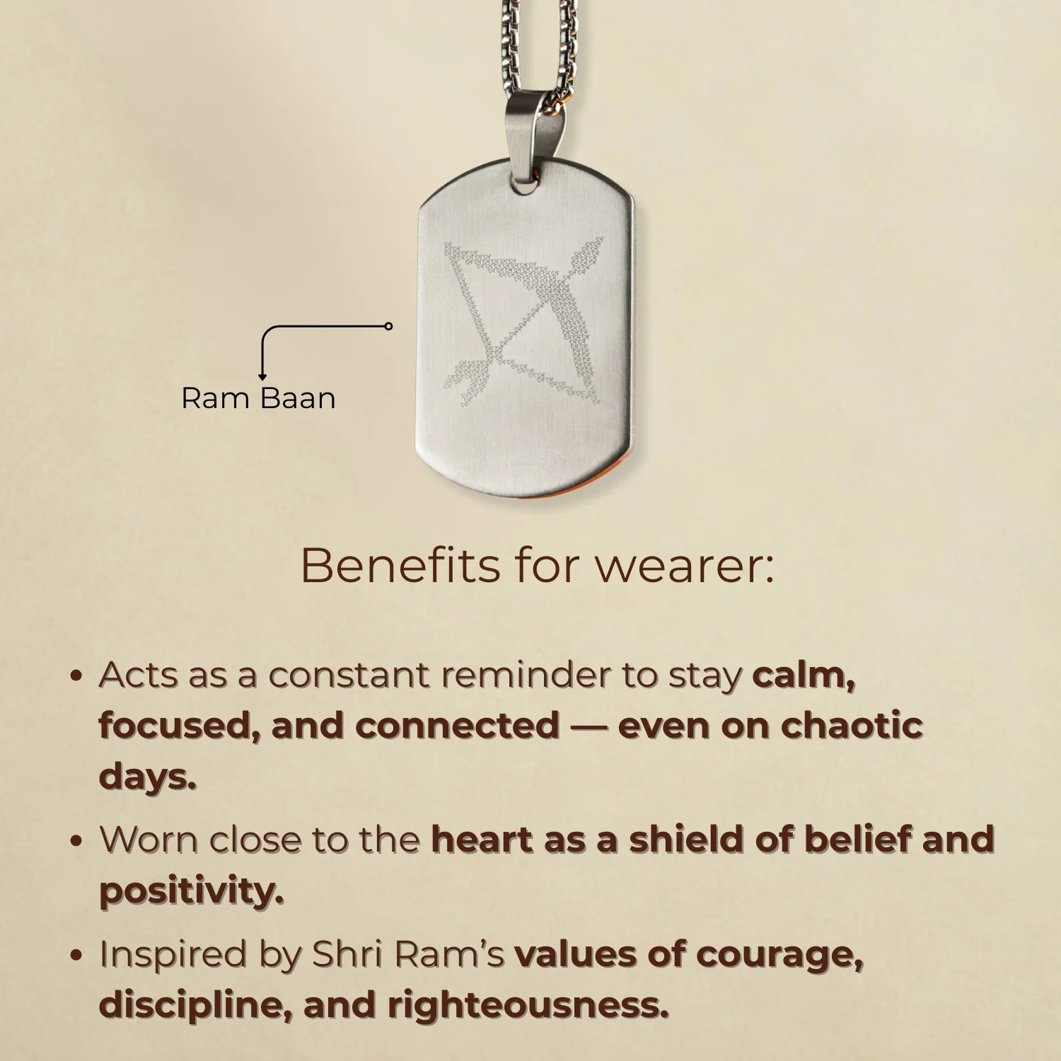 Ram Baan MicroCarved Tag Necklace - Image 10