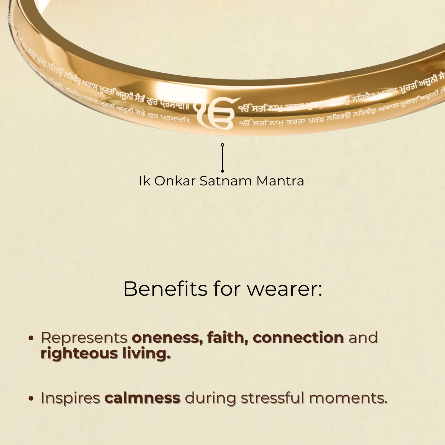 Ik Onkar Satnam Mantra MicroCarved Punjabi Curved Kada - Image 18