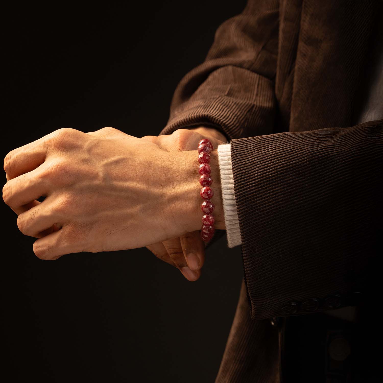 Royal Ruby Natural Stone Bracelet with Magsnap 4 - Image 4