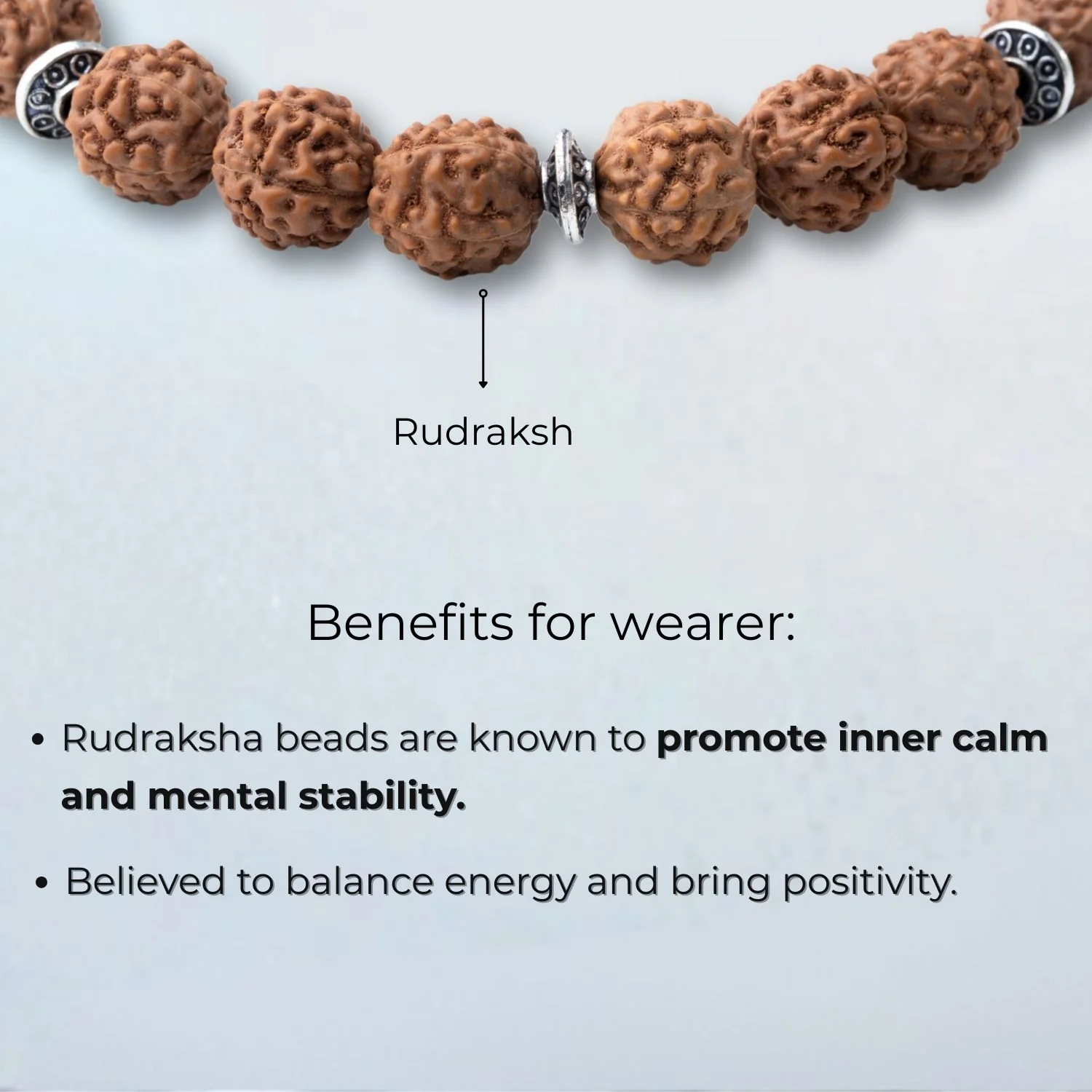 Rudraksh Natural Stone Bracelet - Image 3