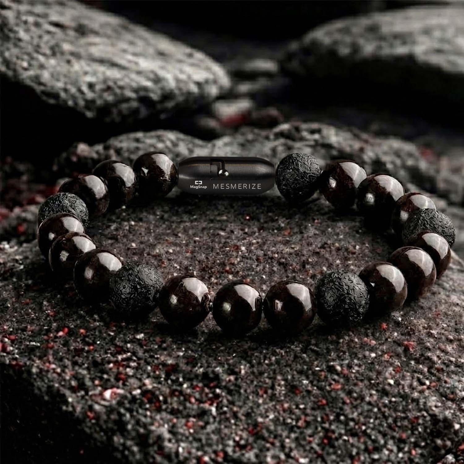 Sacred Saffordite & Garnet Natural Stone Bracelet With MagSnap 4