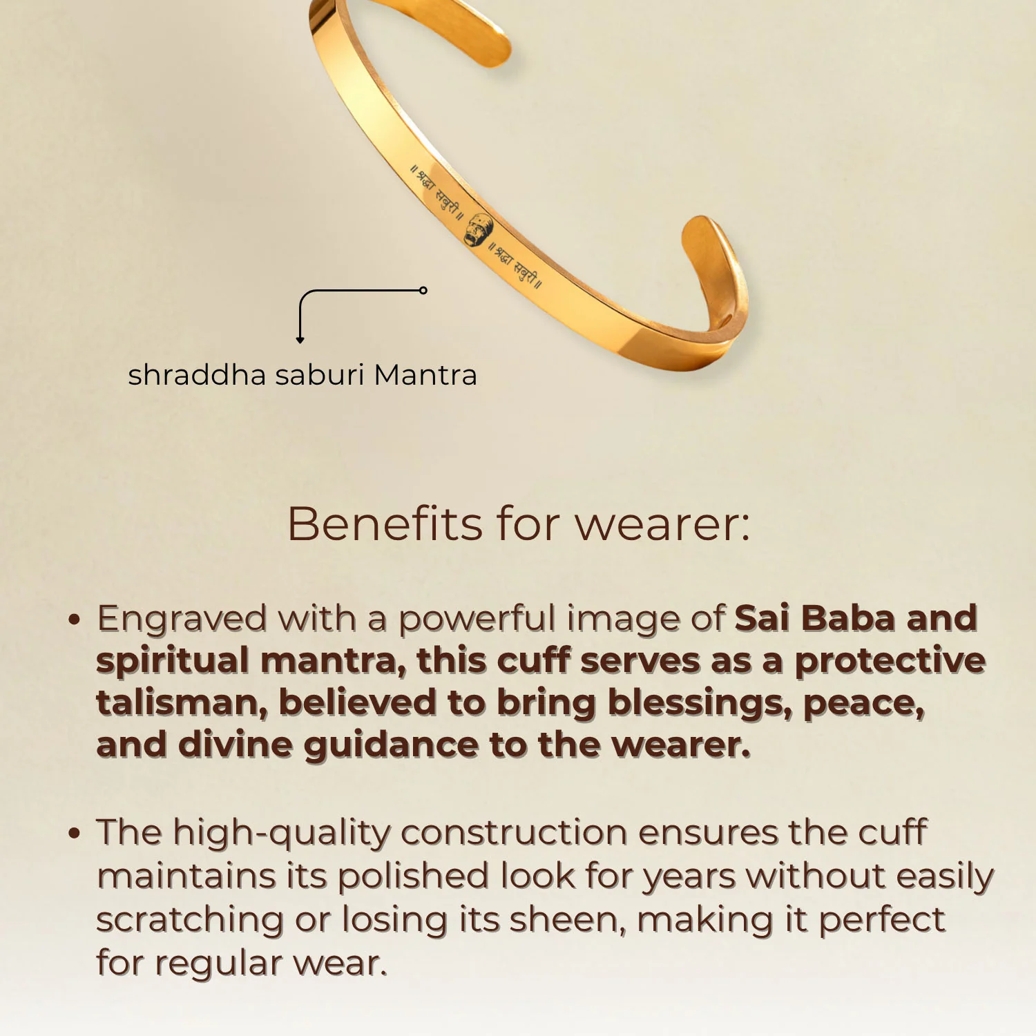 Sai Baba Gloss Cuff Adjustable Bracelet - Image 16