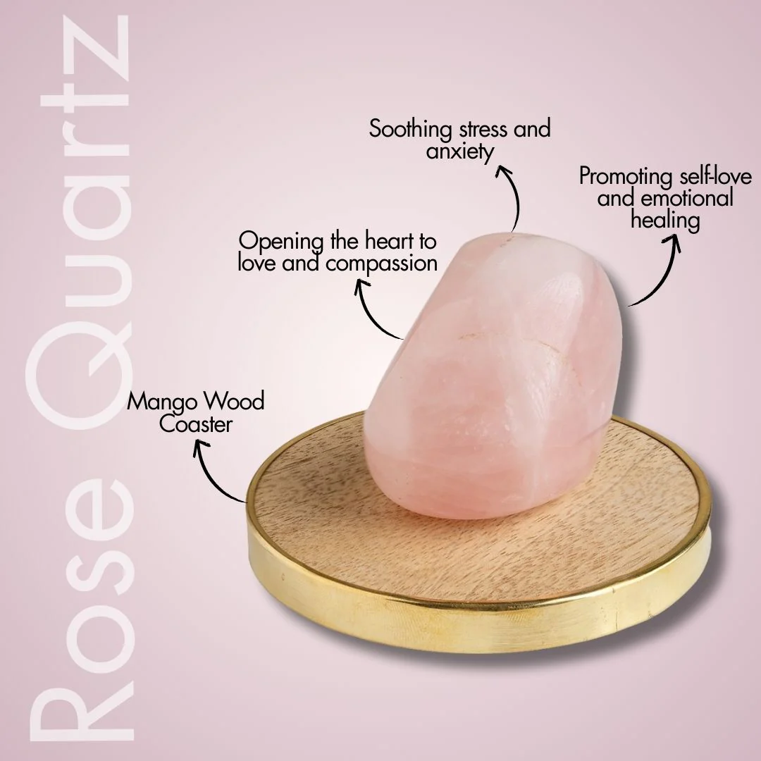 Solace Polished Rose Quartz Raw Stone Home Decor Artefact - Image 2