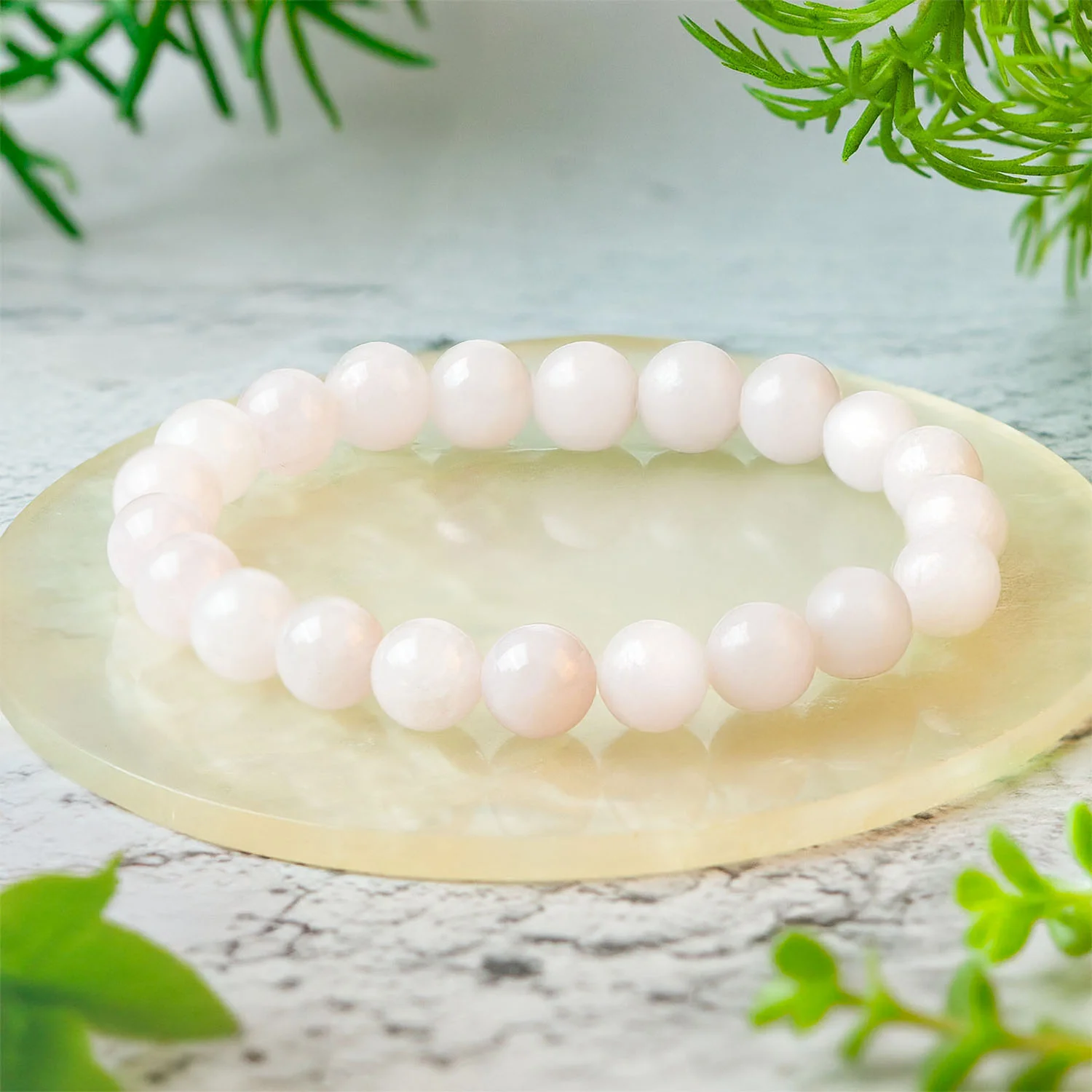 Solace Rose Quartz Natural Stone Bracelet - Image 11
