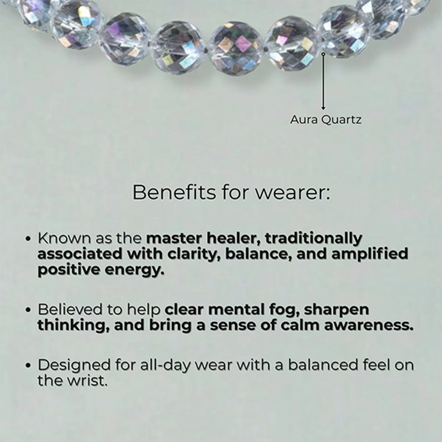 Starlit Aura Quartz Natural Stone Bracelet - Image 3