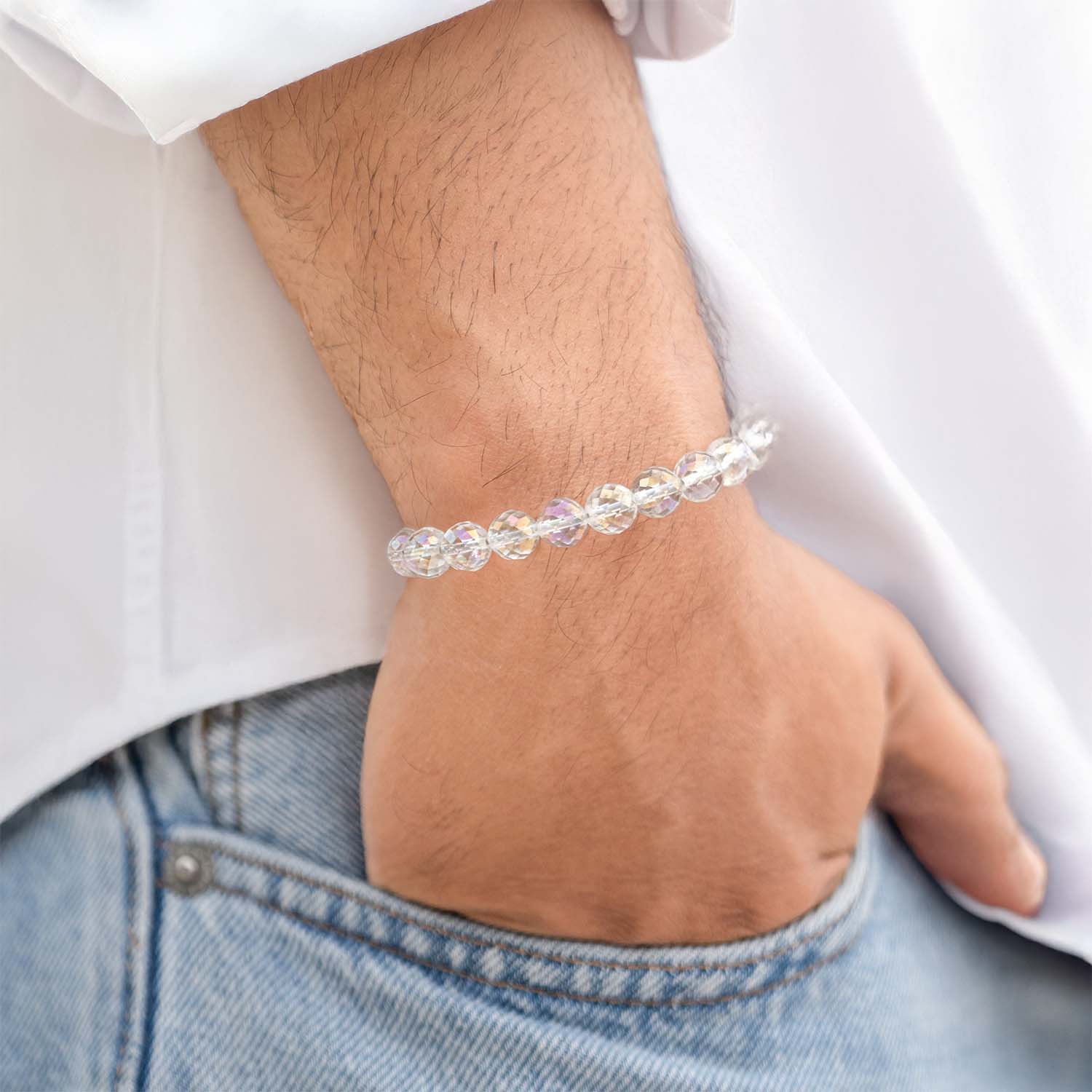 Starlit Aura Quartz Natural Stone Bracelet - Image 4