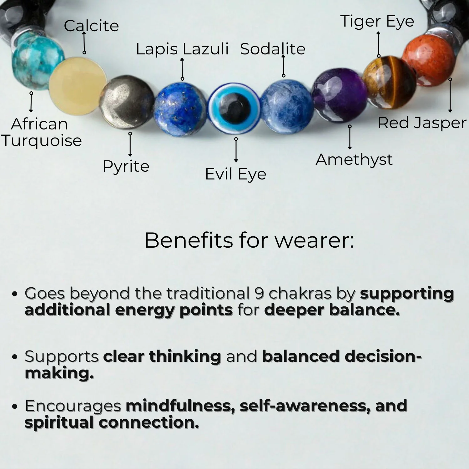 Super 9 Chakra Natural Stone Bracelet - Image 13