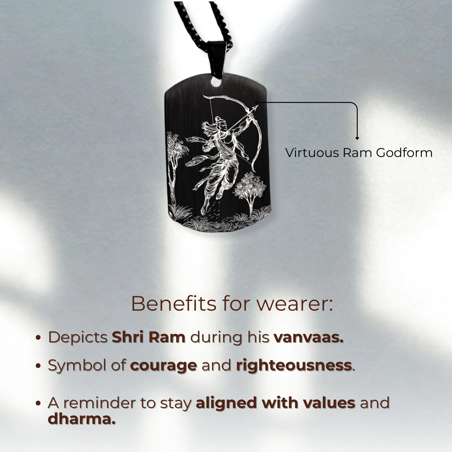 Virtuous Ram Godform Tag Necklace - Image 16